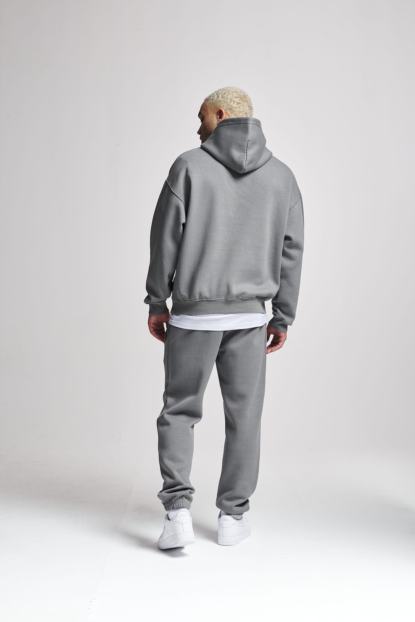 Basic Oversize Hoodie Washed Grey