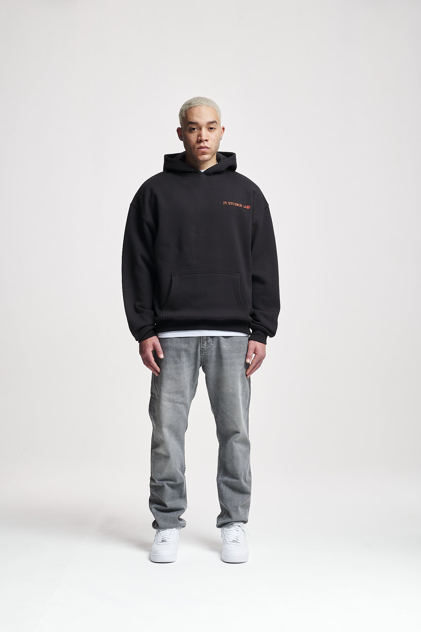 Spirit Oversize Hoodie Washed Black