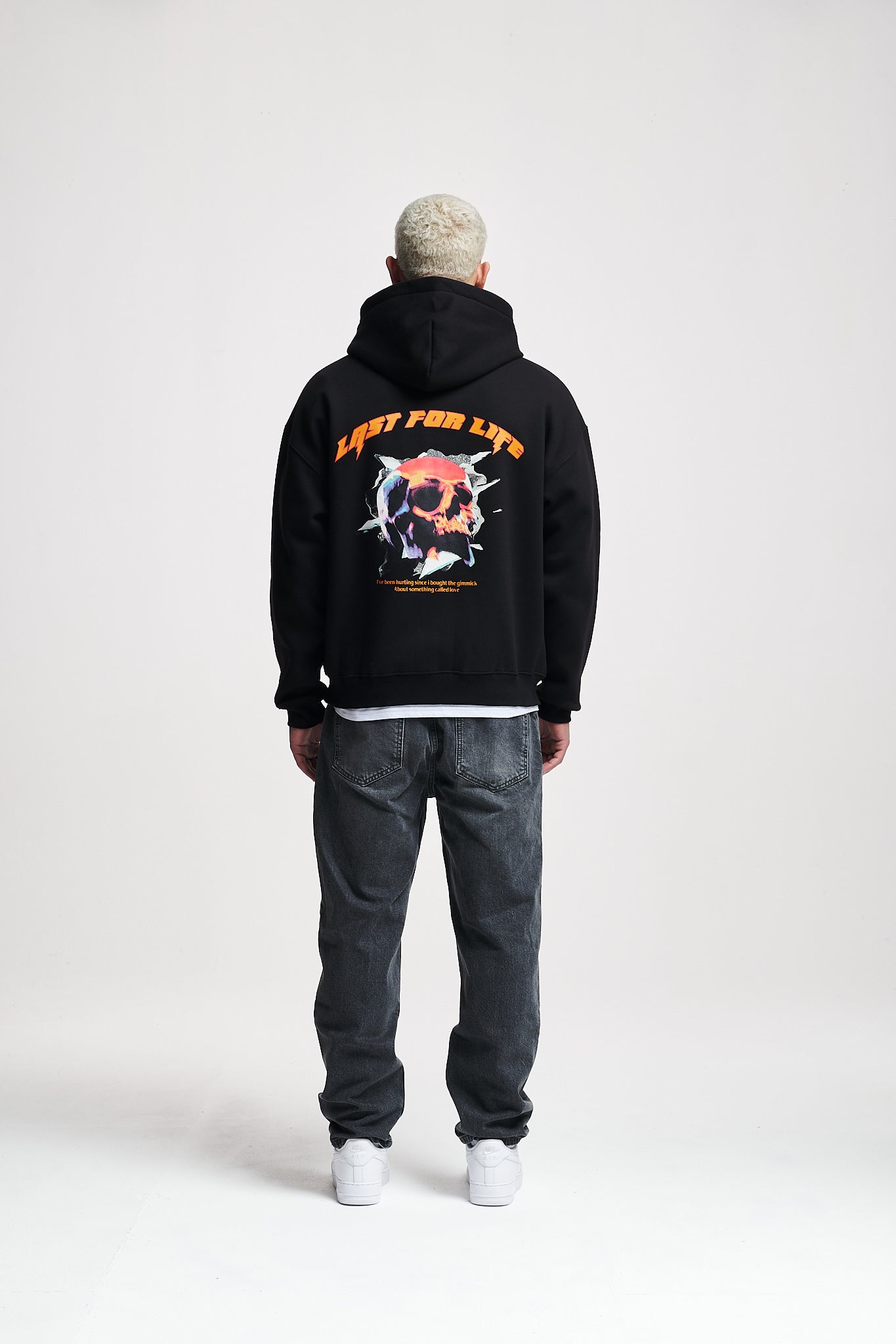 Last For Life Oversize Zip-Hoodie Black