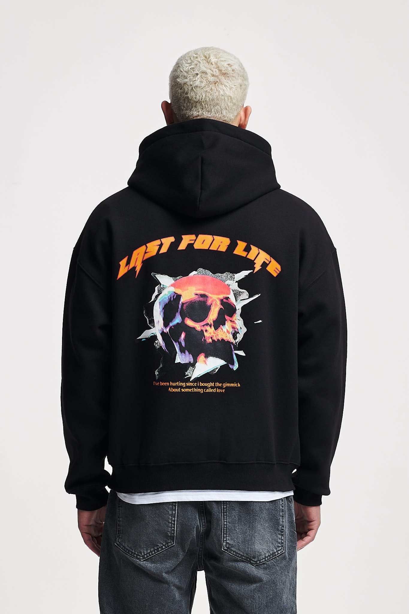 Last For Life Oversize Zip-Hoodie Black