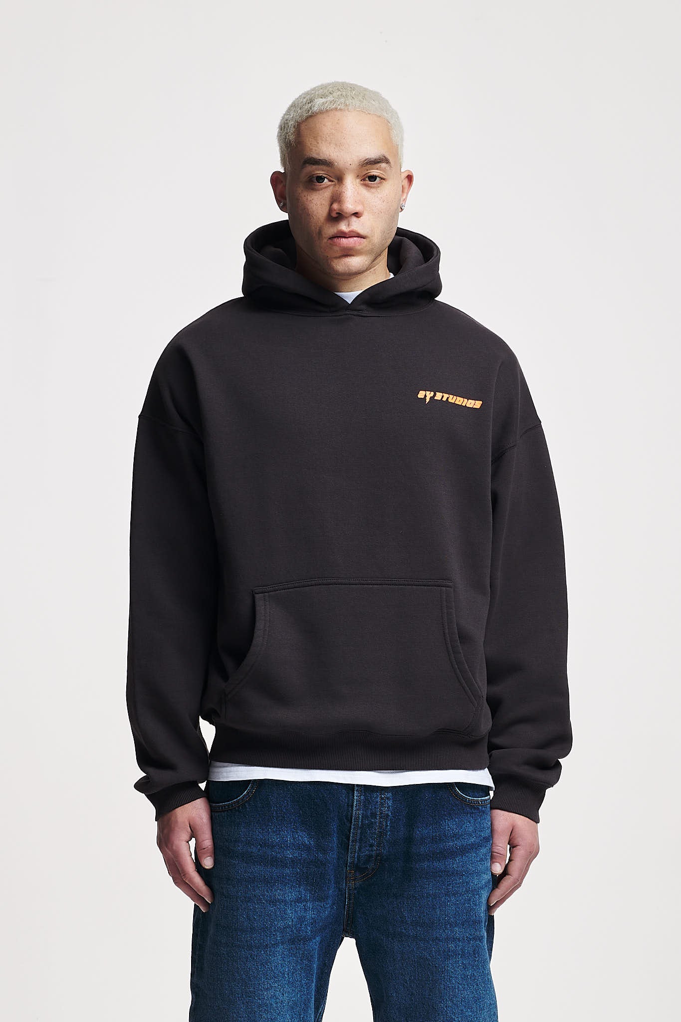 Last For Life Oversize Hoodie Washed Black