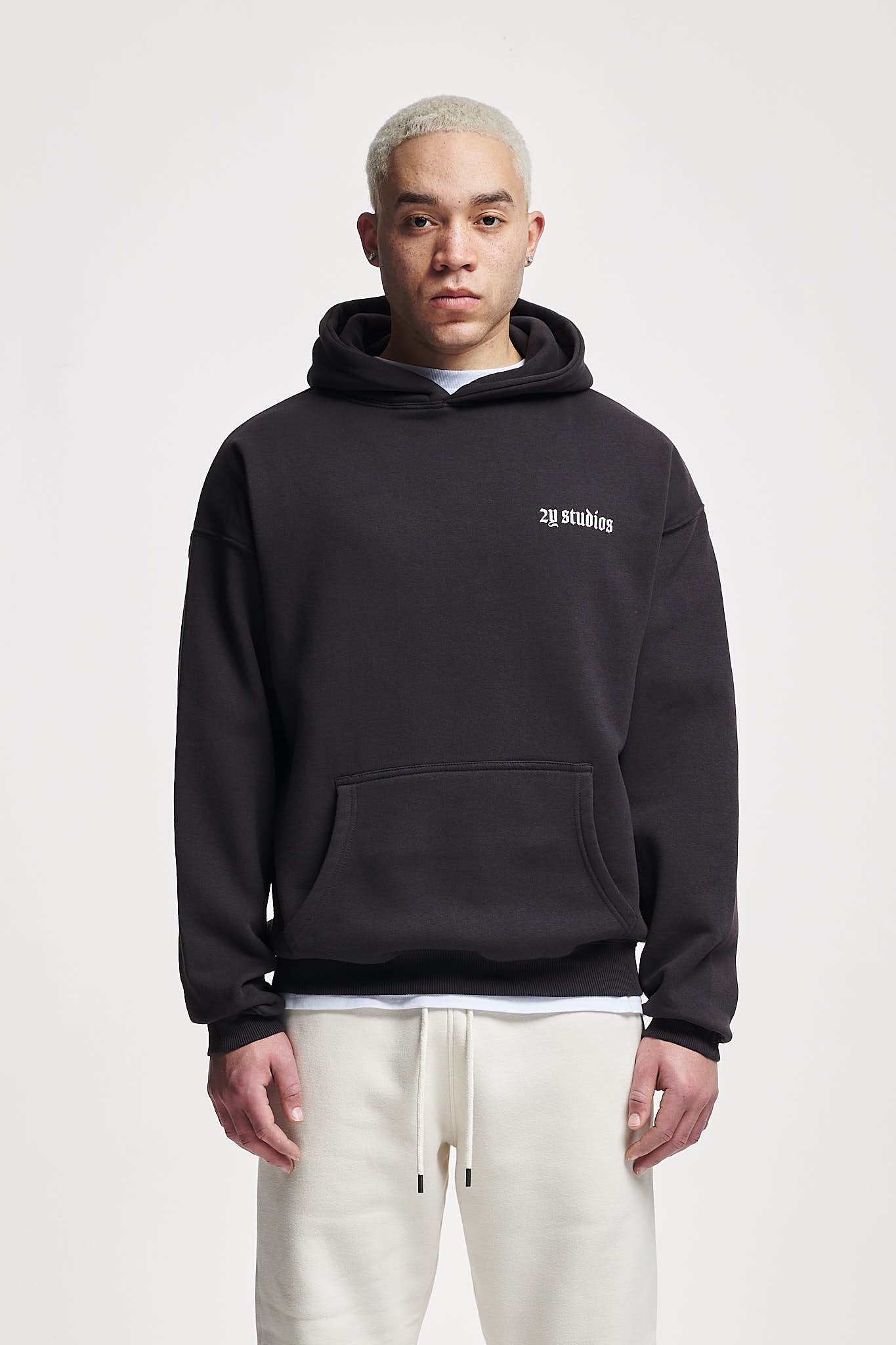 Eagle Oversize Hoodie Washed Black