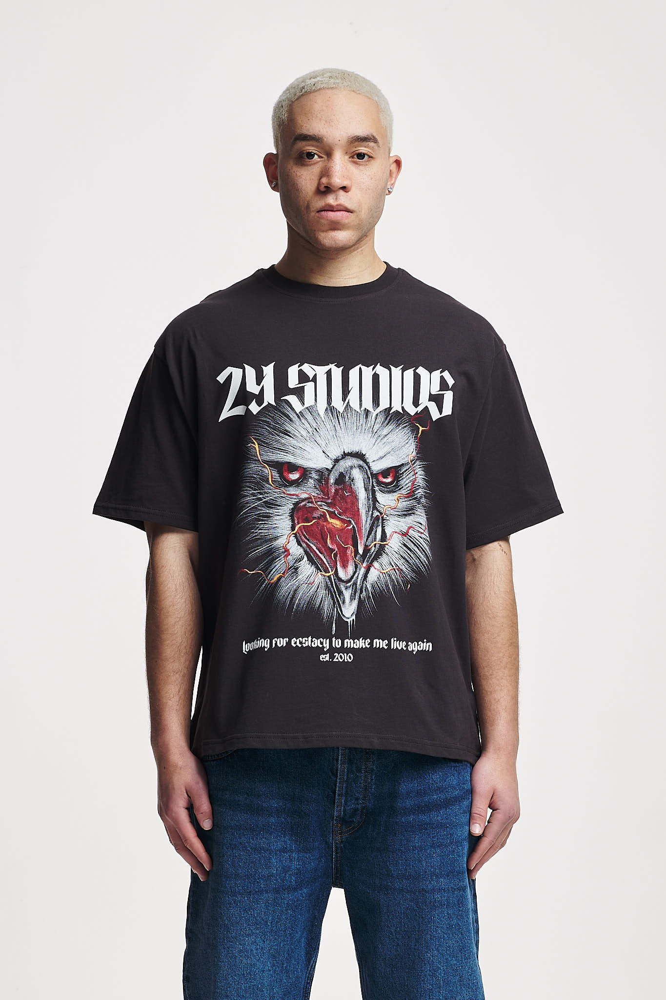 Eagle Oversize Tee Washed Black