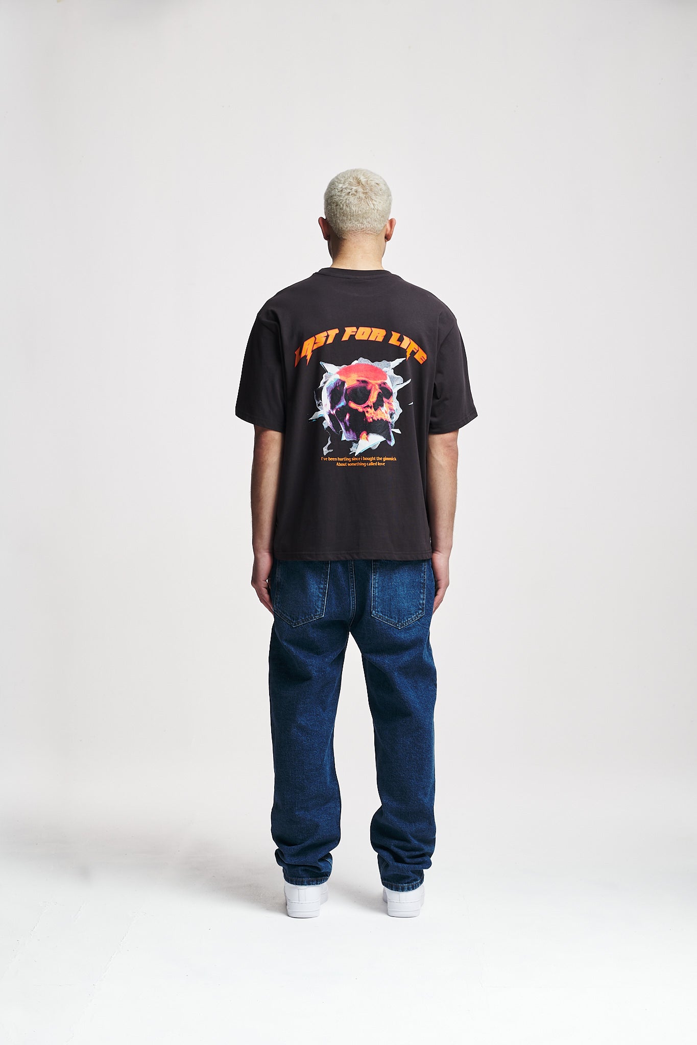 Last For Life Oversize Tee Washed Black