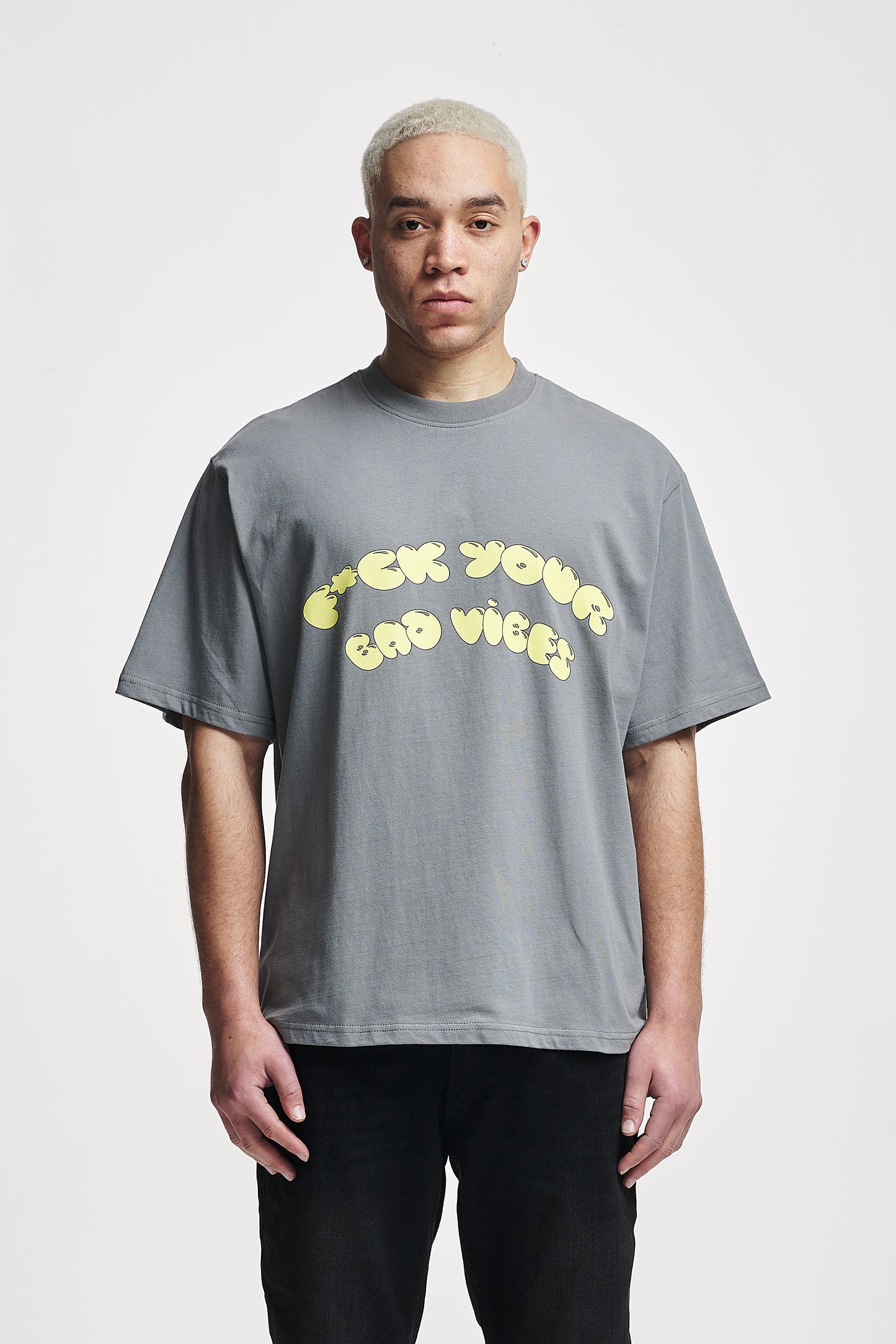 Vibes Oversize Tee Washed Grey