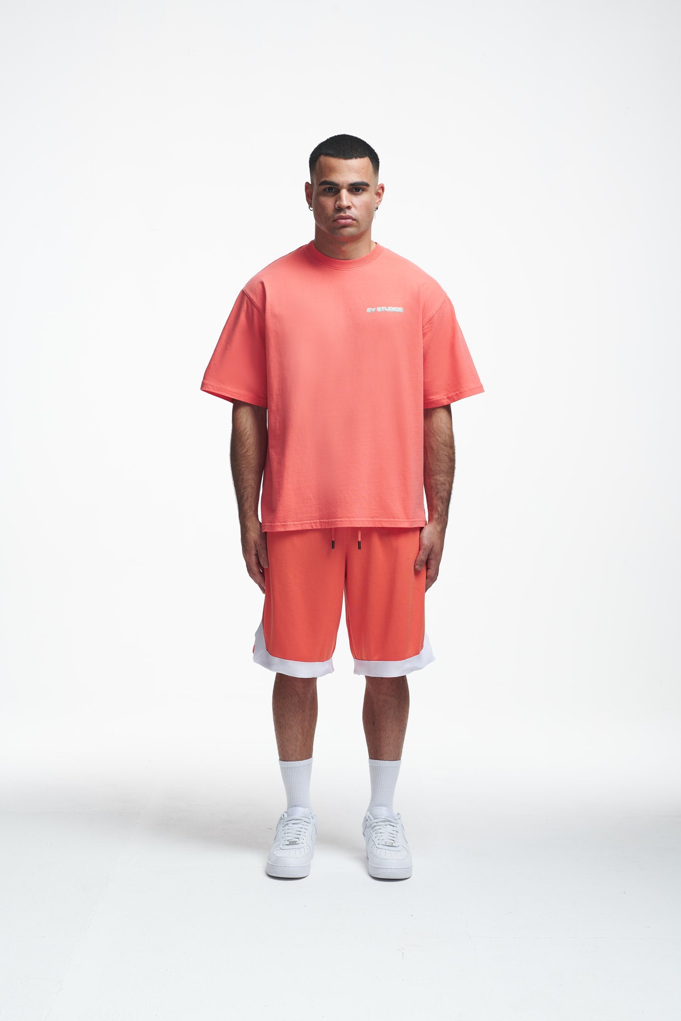 Good Vibes Only Oversize Tee Persimmon