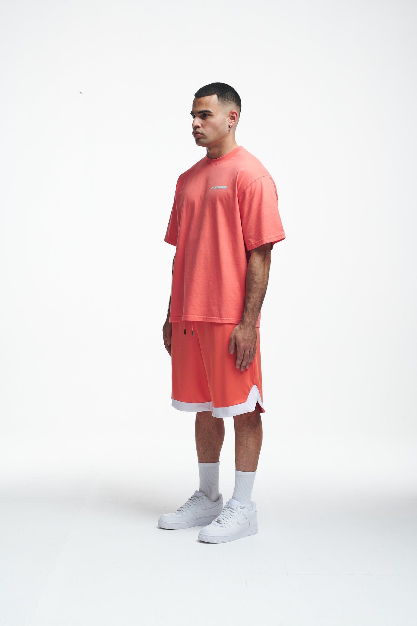 Good Vibes Only Oversize Tee Persimmon