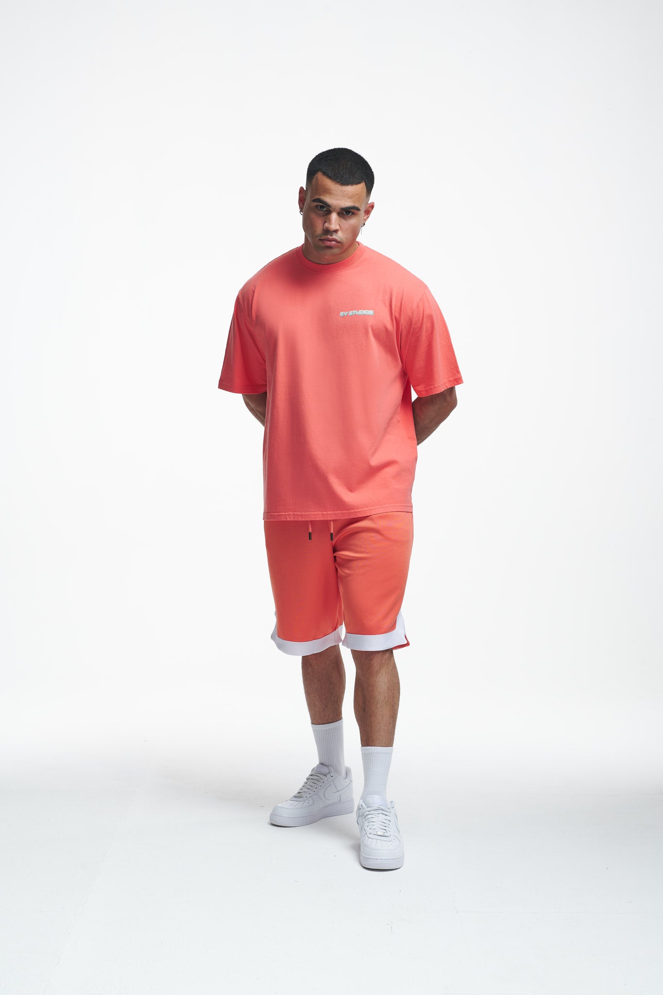 Good Vibes Only Oversize Tee Persimmon