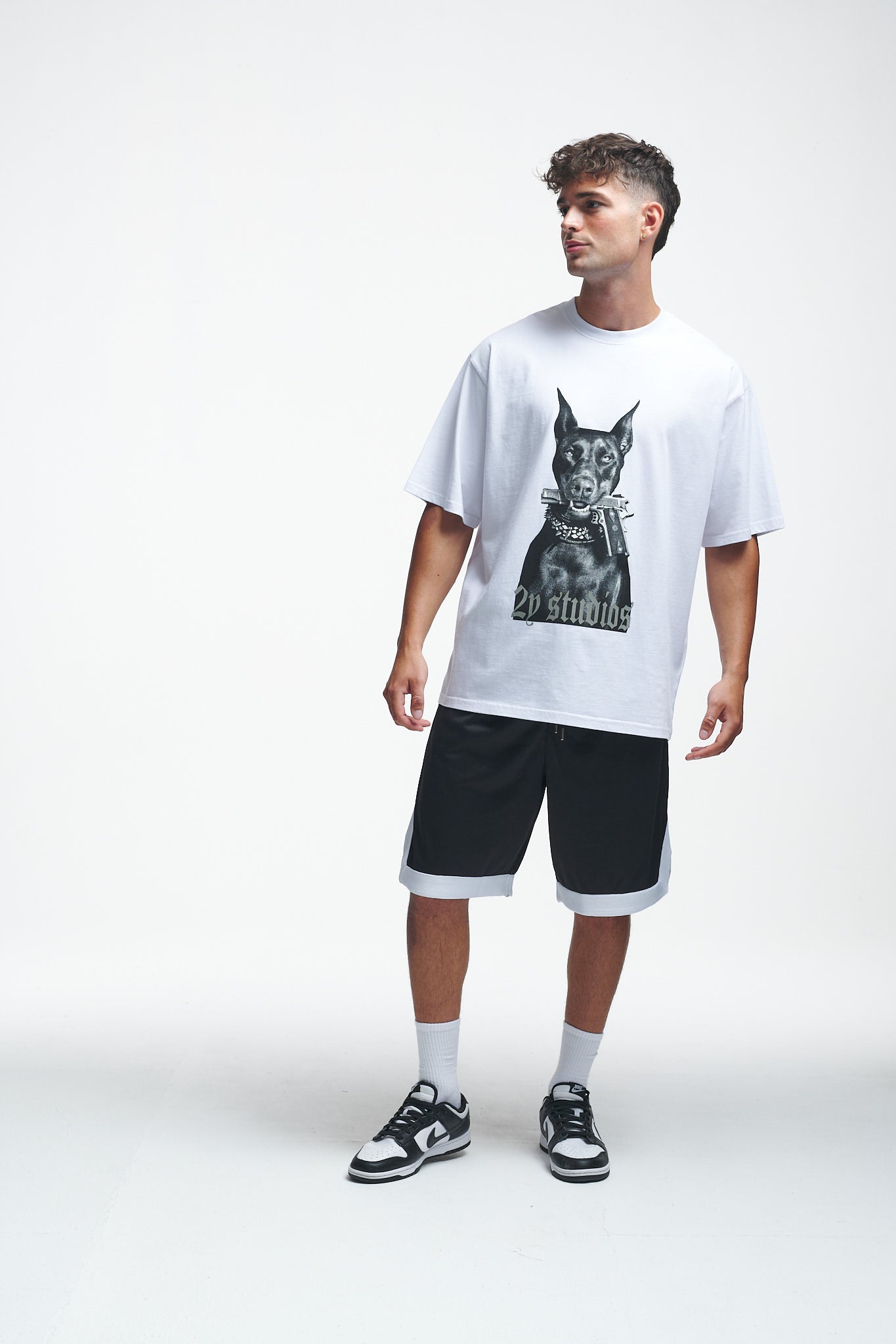 Doberman Oversize Tee White