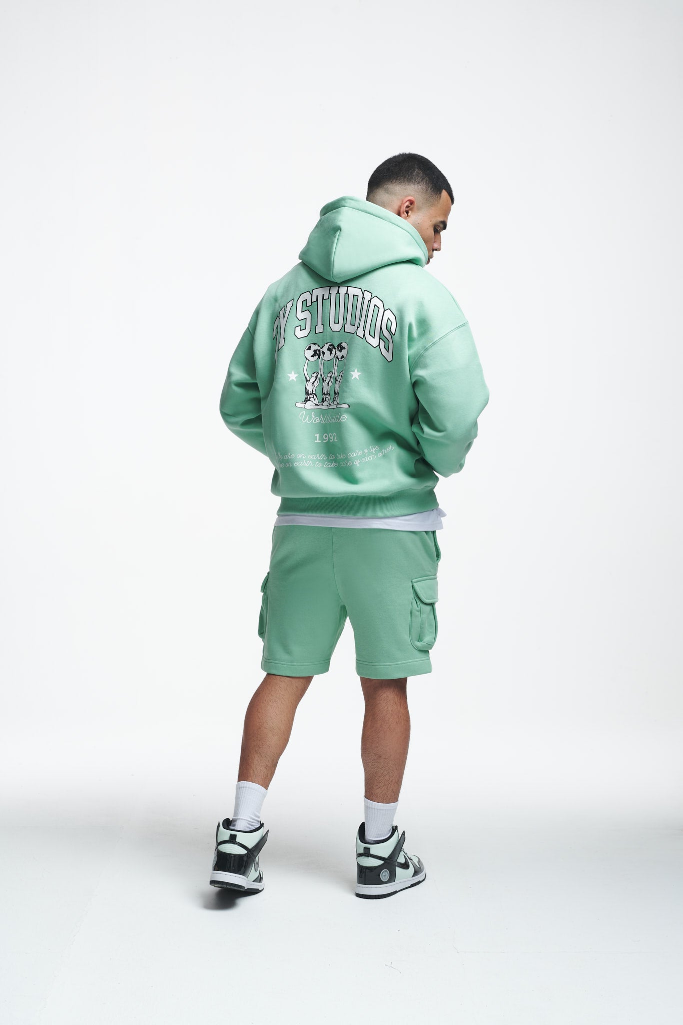 Globus Oversize Zip-Hoodie Grayed Jade