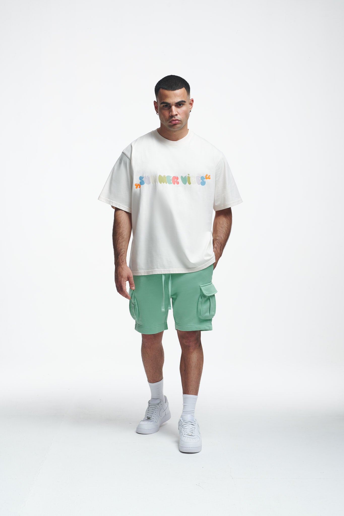 Summer Vibes Oversize Tee Off White