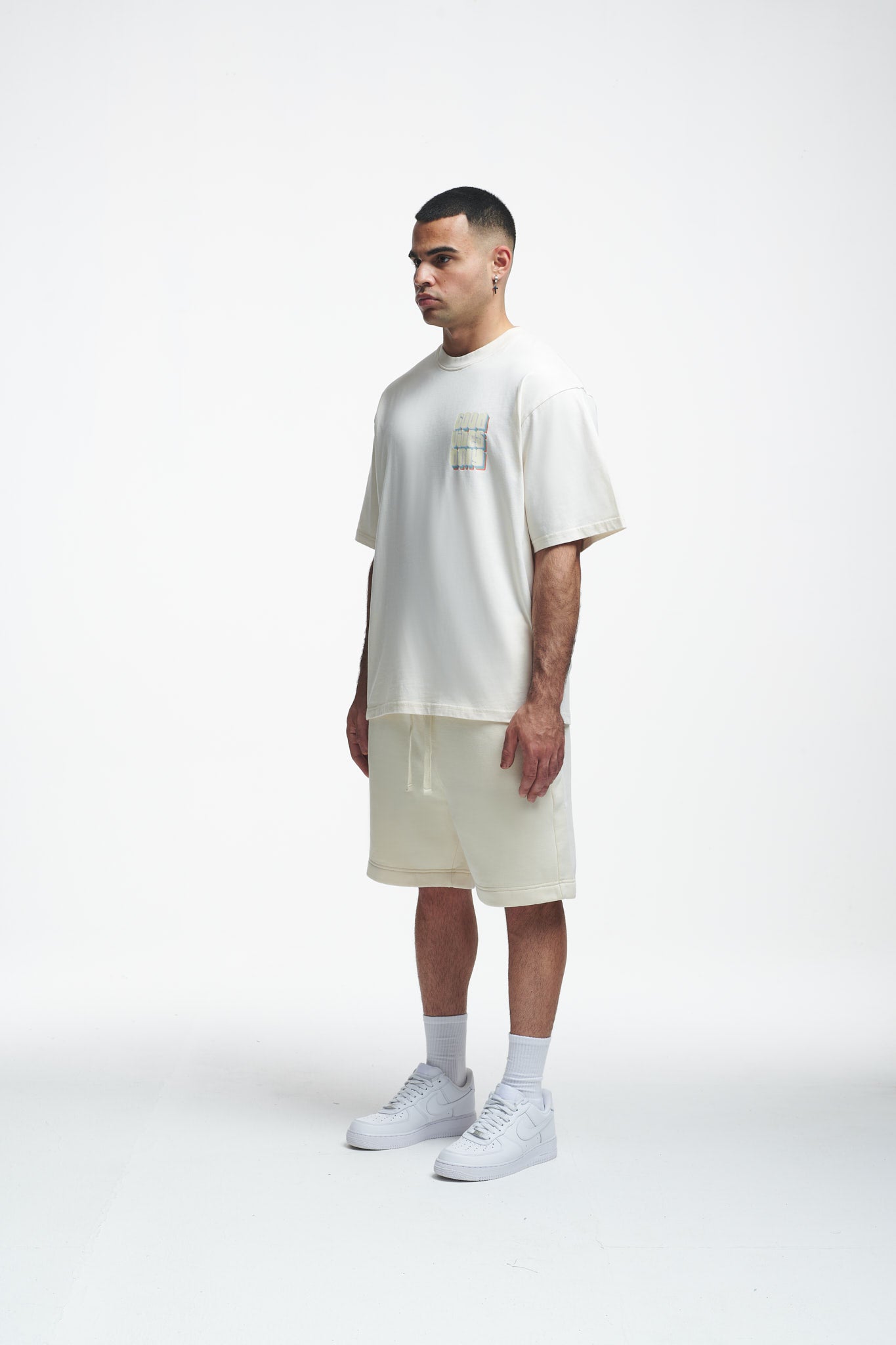 Good Vibes Only Oversize Tee Off White