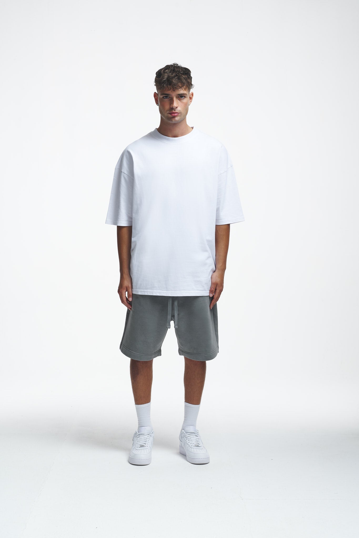 Basic Sweat Shorts Washed Grey