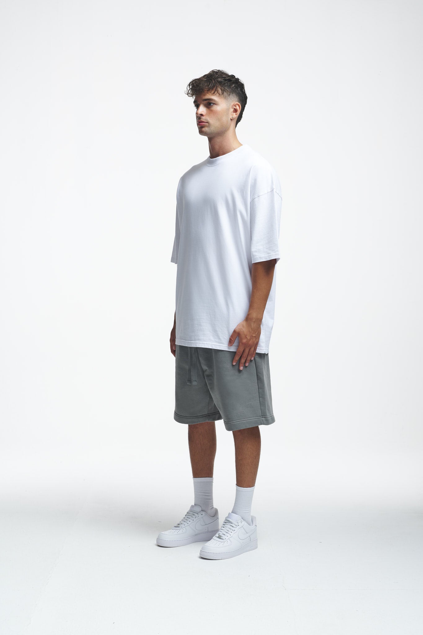 Basic Sweat Shorts Washed Grey
