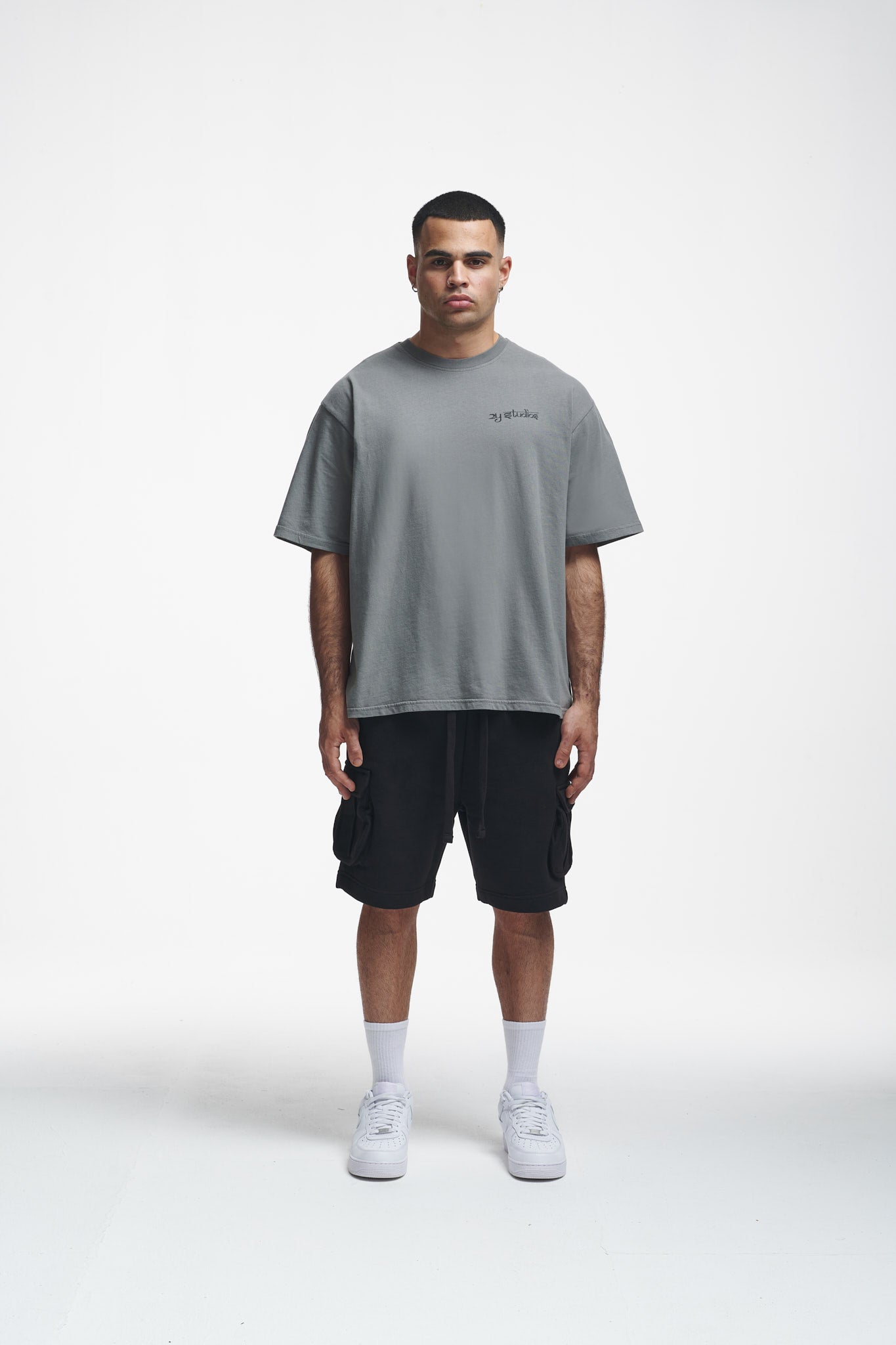 Tiger Oversize Tee Washed Grey