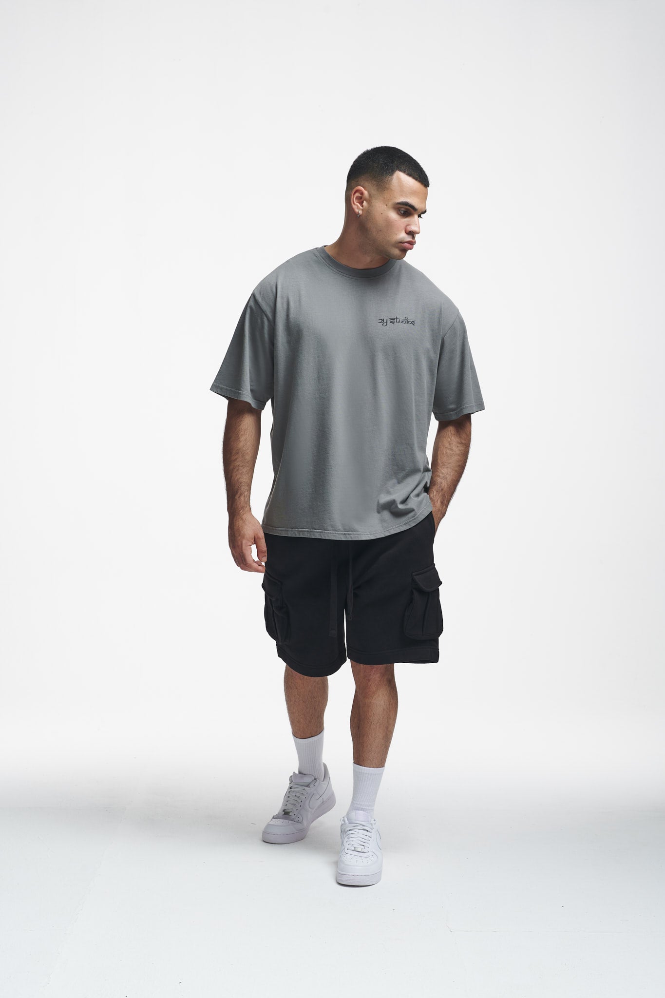 Tiger Oversize Tee Washed Grey