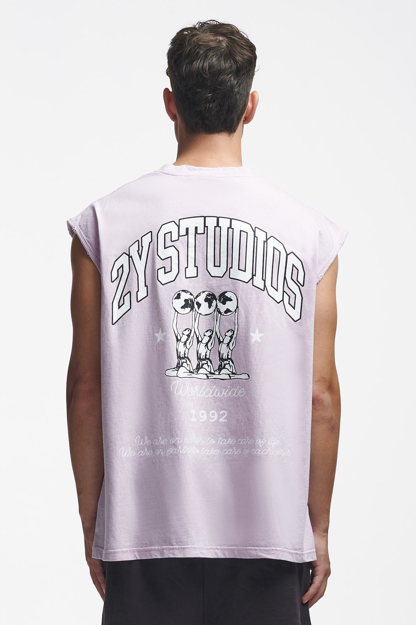 Globus Oversize Sleeveless Shirt Grey Lilac