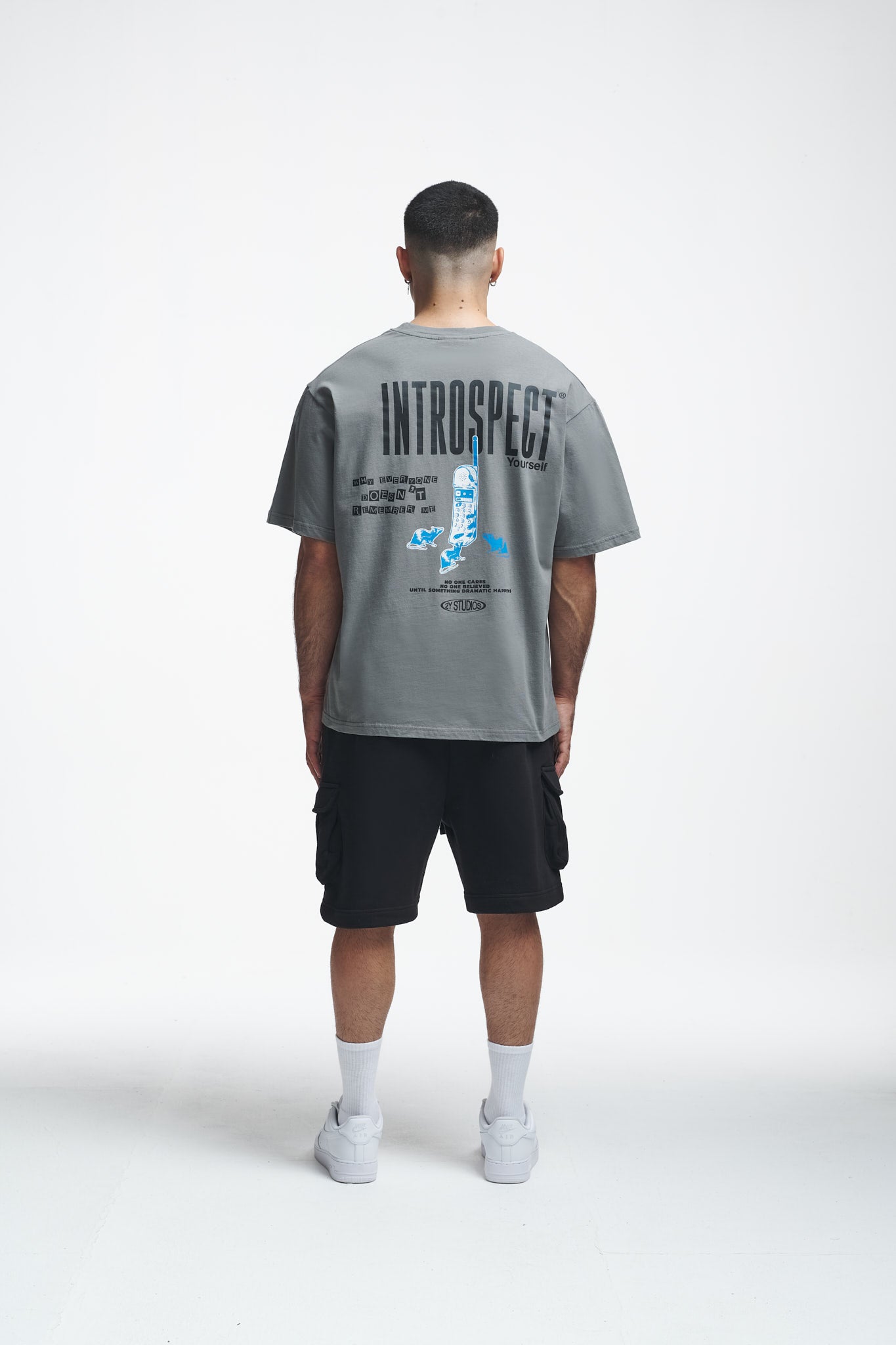 Introspect Oversize Tee Washed Grey