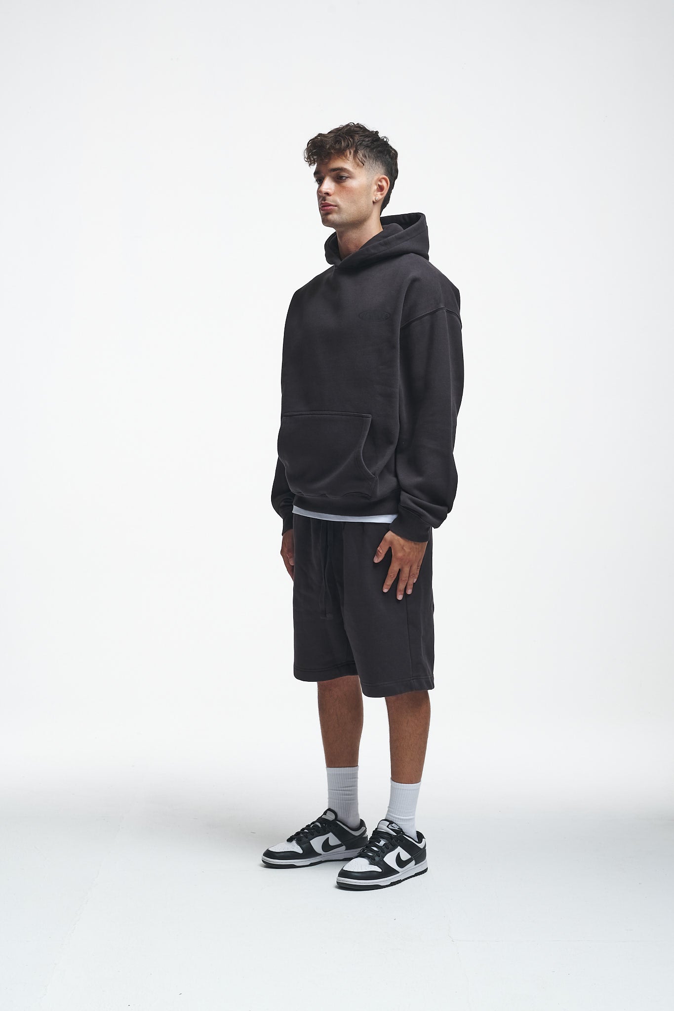 Introspect Oversize Hoodie Washed Black