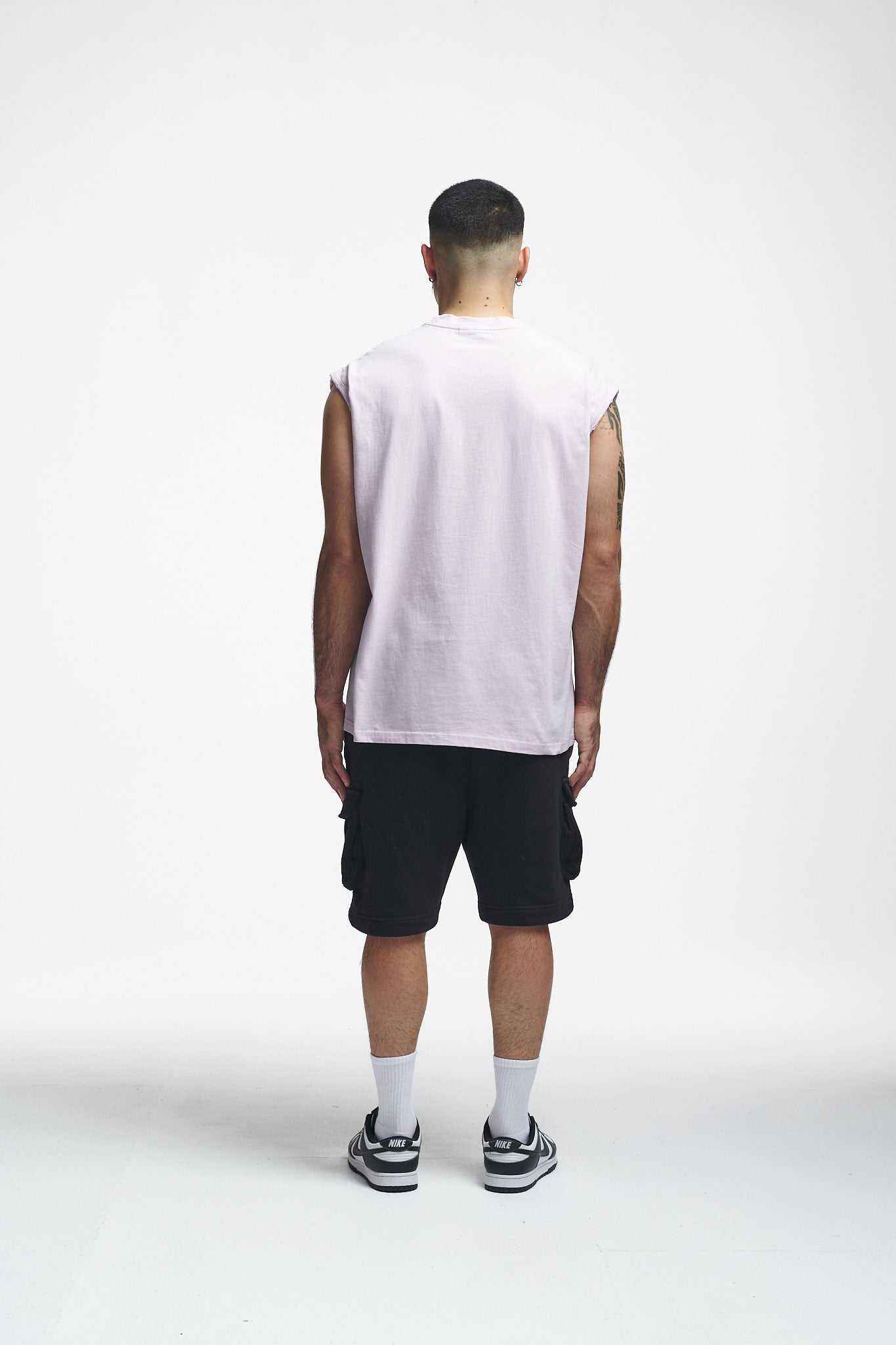 Doberman Oversize Sleeveless Shirt Grey Lilac