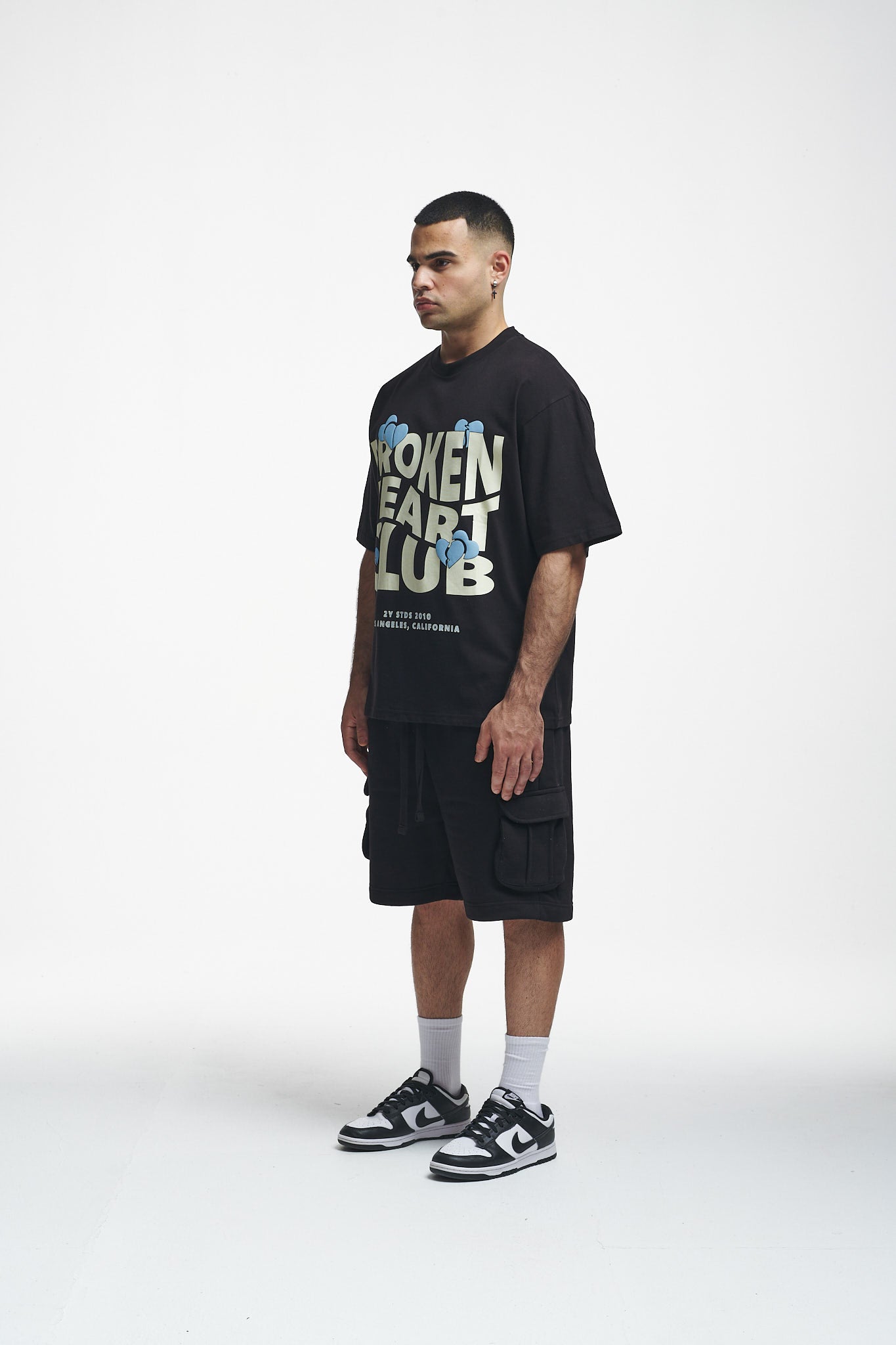 Broken Heart Club Oversize Tee Black