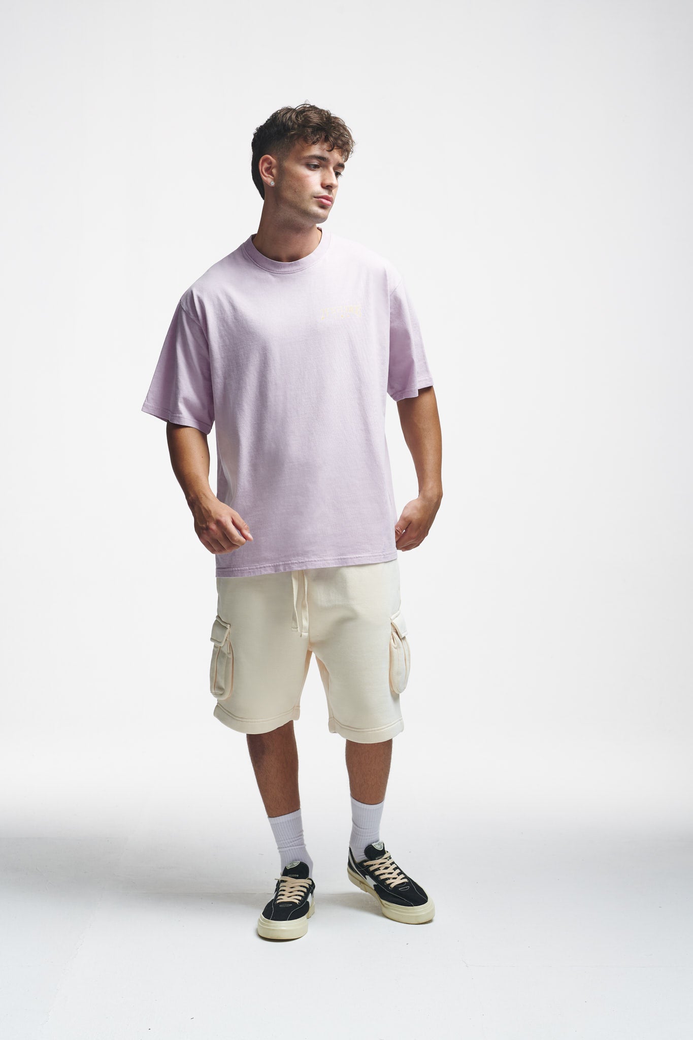 Insignia Oversize Tee Grey Lilac