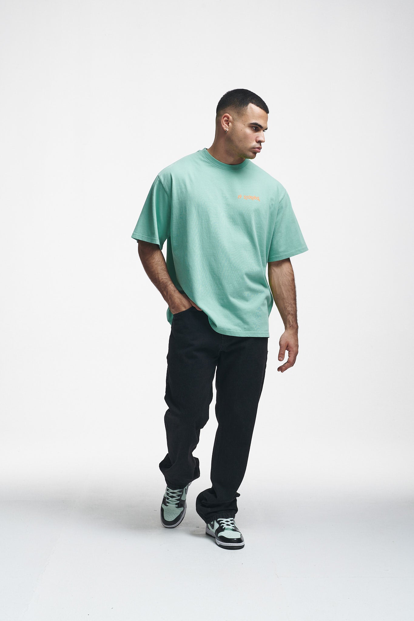 Thoughts Oversize Tee Grayed Jade