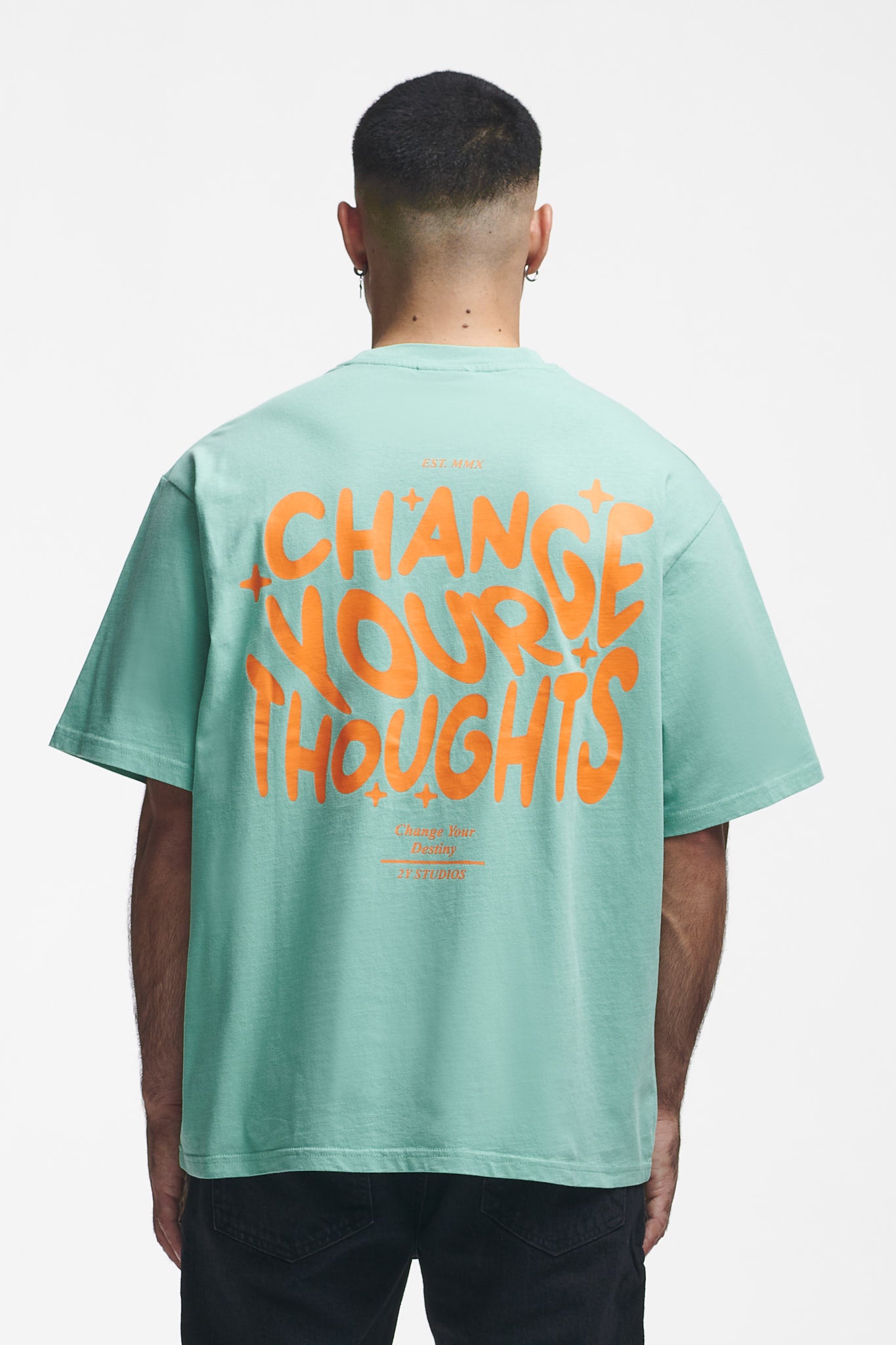 Thoughts Oversize Tee Grayed Jade