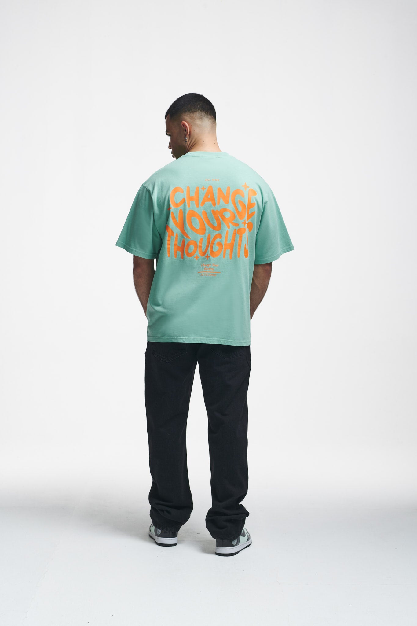 Thoughts Oversize Tee Grayed Jade