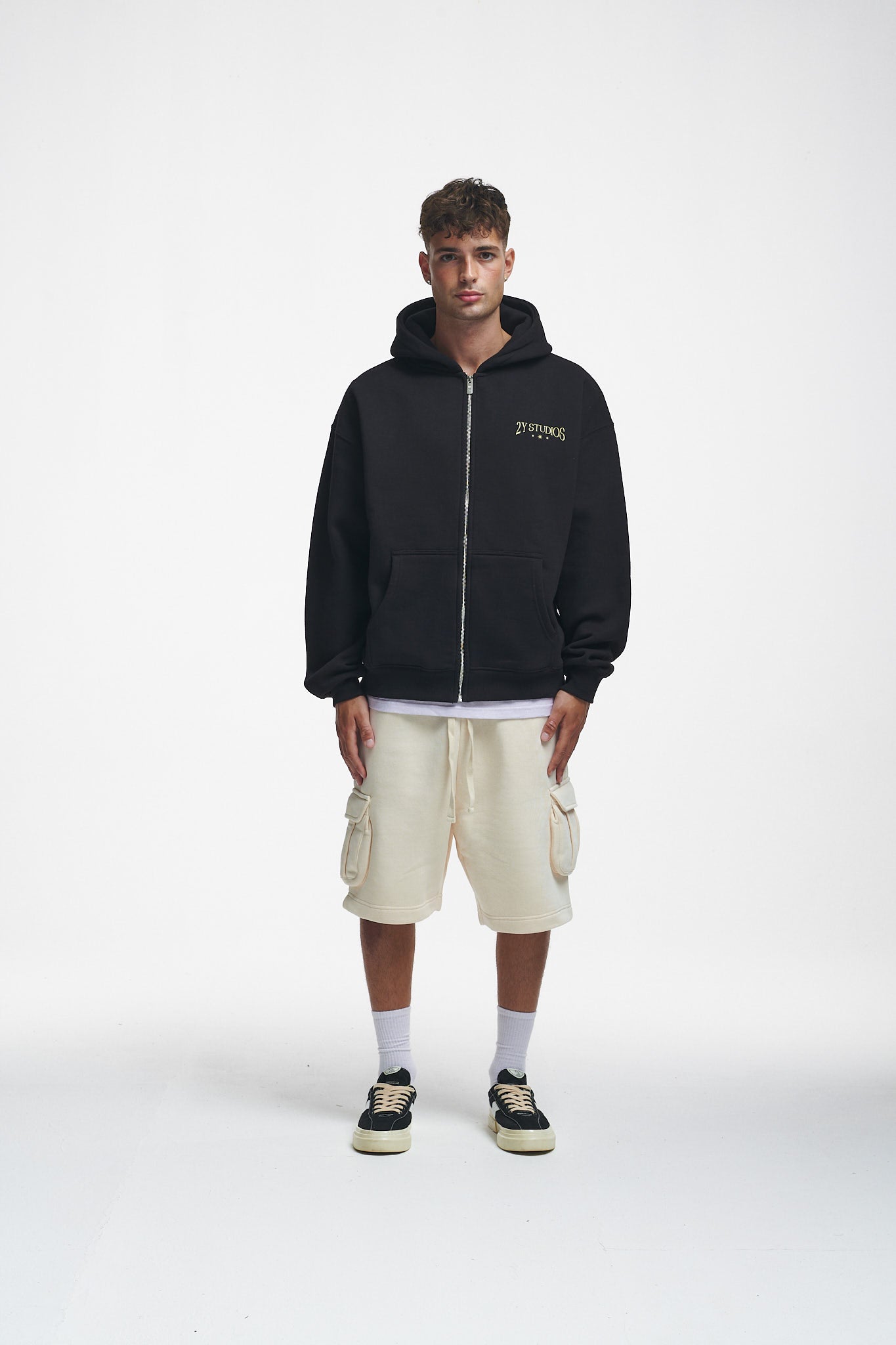 Insignia Oversize Zip-Hoodie Black