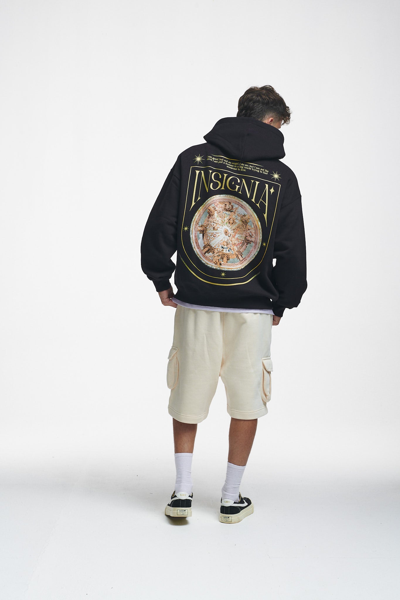 Insignia Oversize Zip-Hoodie Black