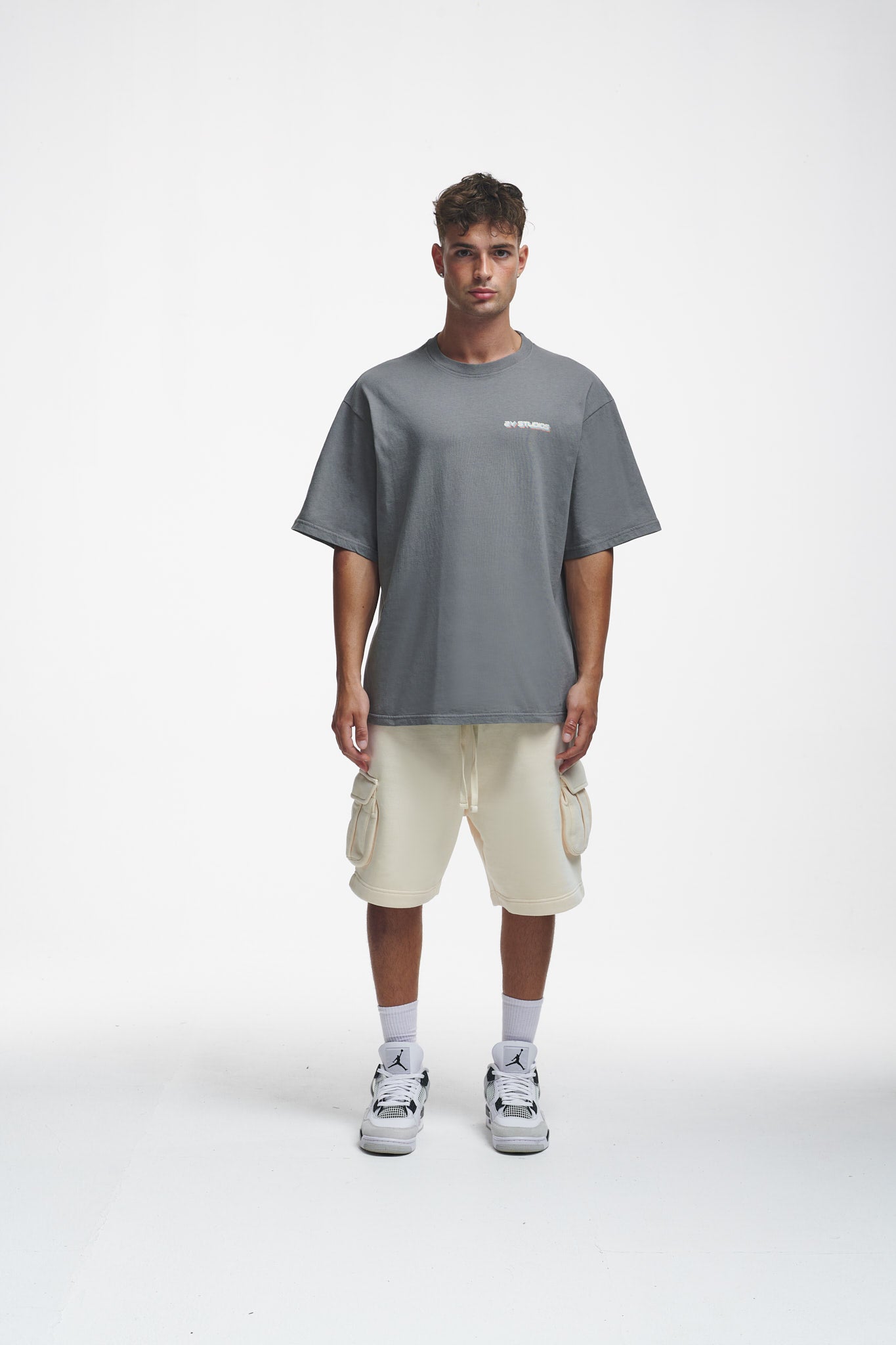 Basic Cargo Shorts Off White