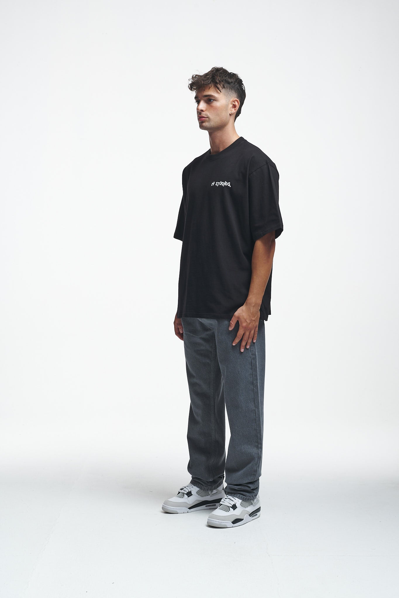 Thoughts Oversize Tee Black