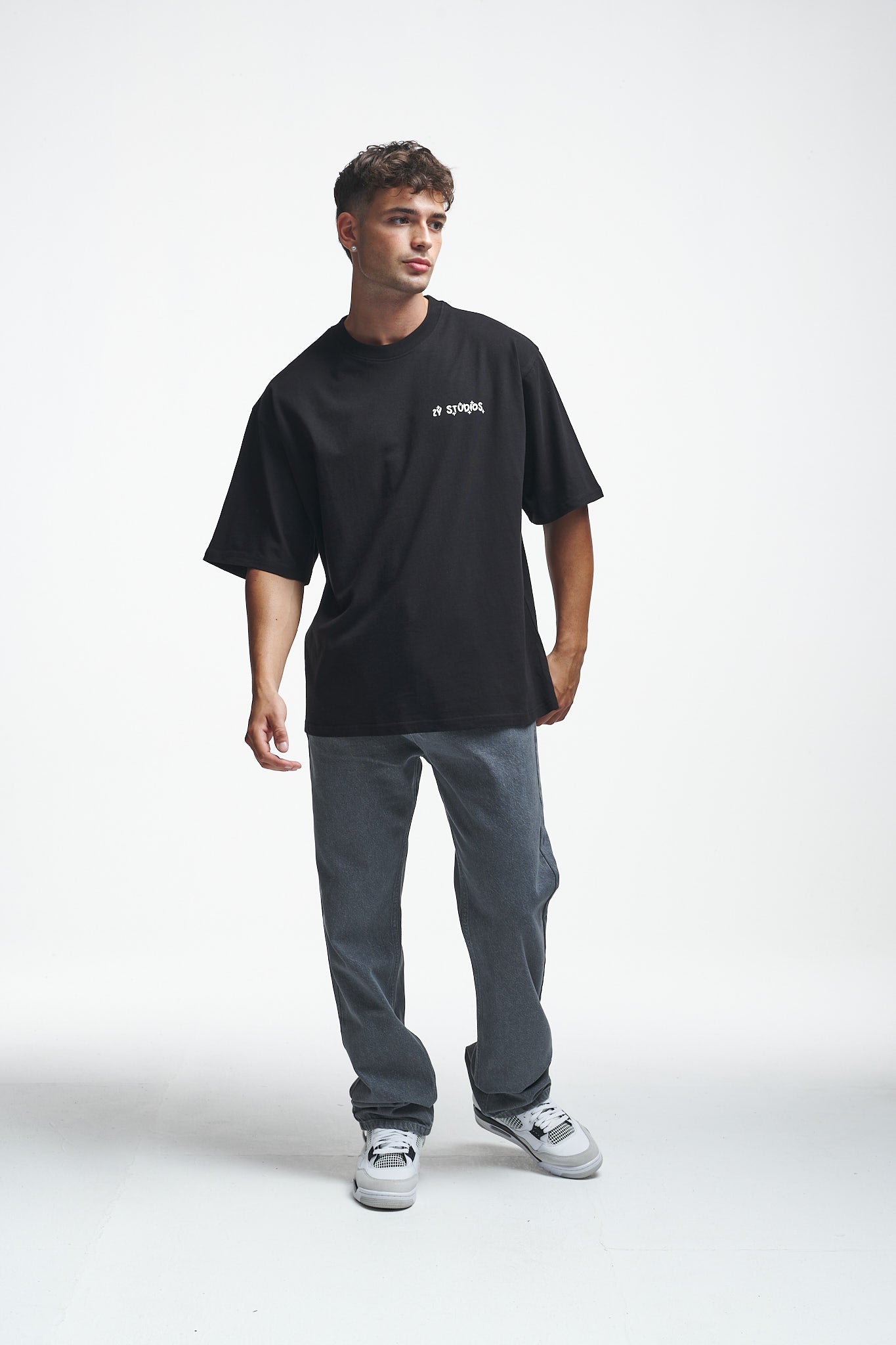 Thoughts Oversize Tee Black