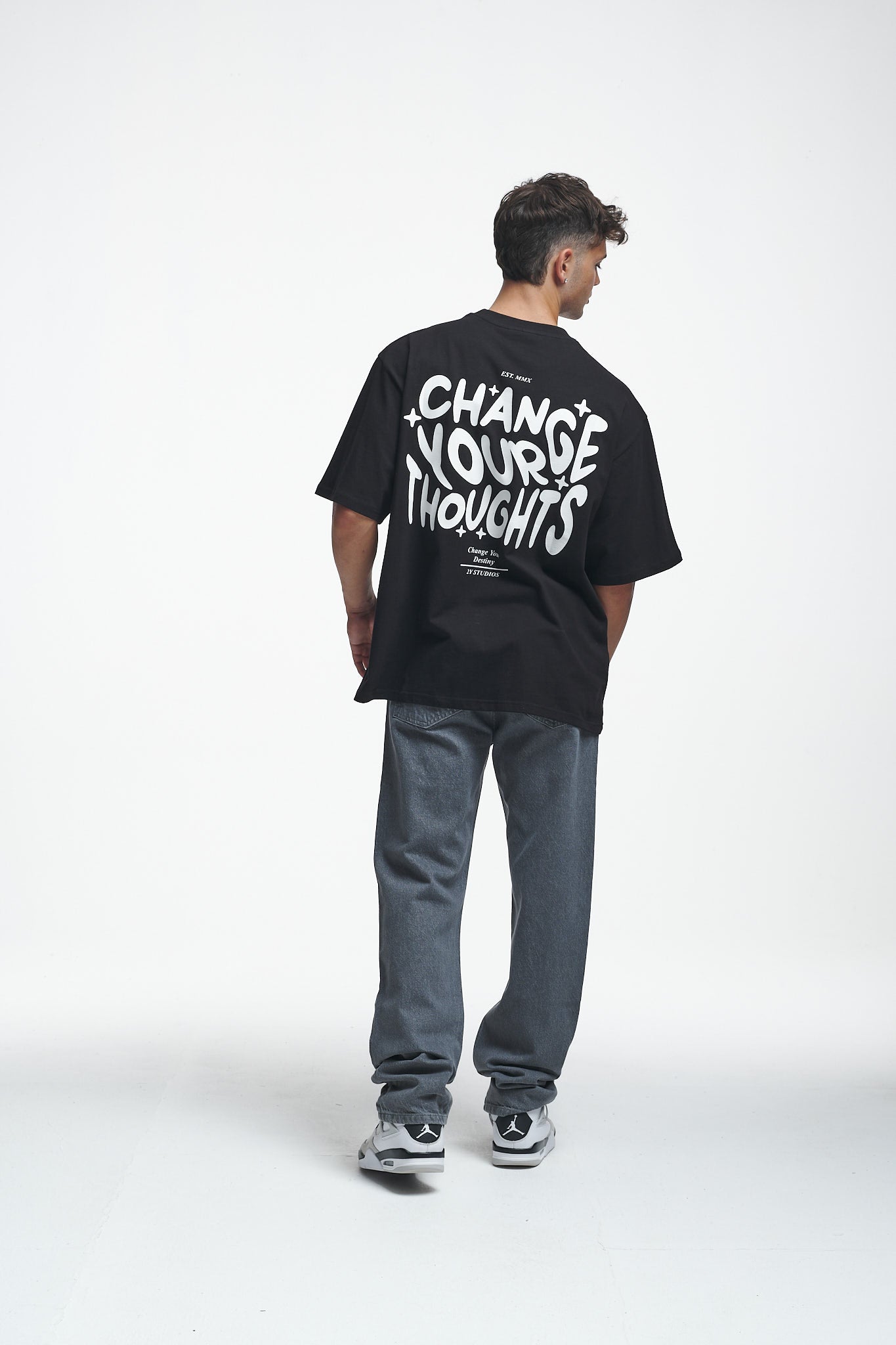 Thoughts Oversize Tee Black