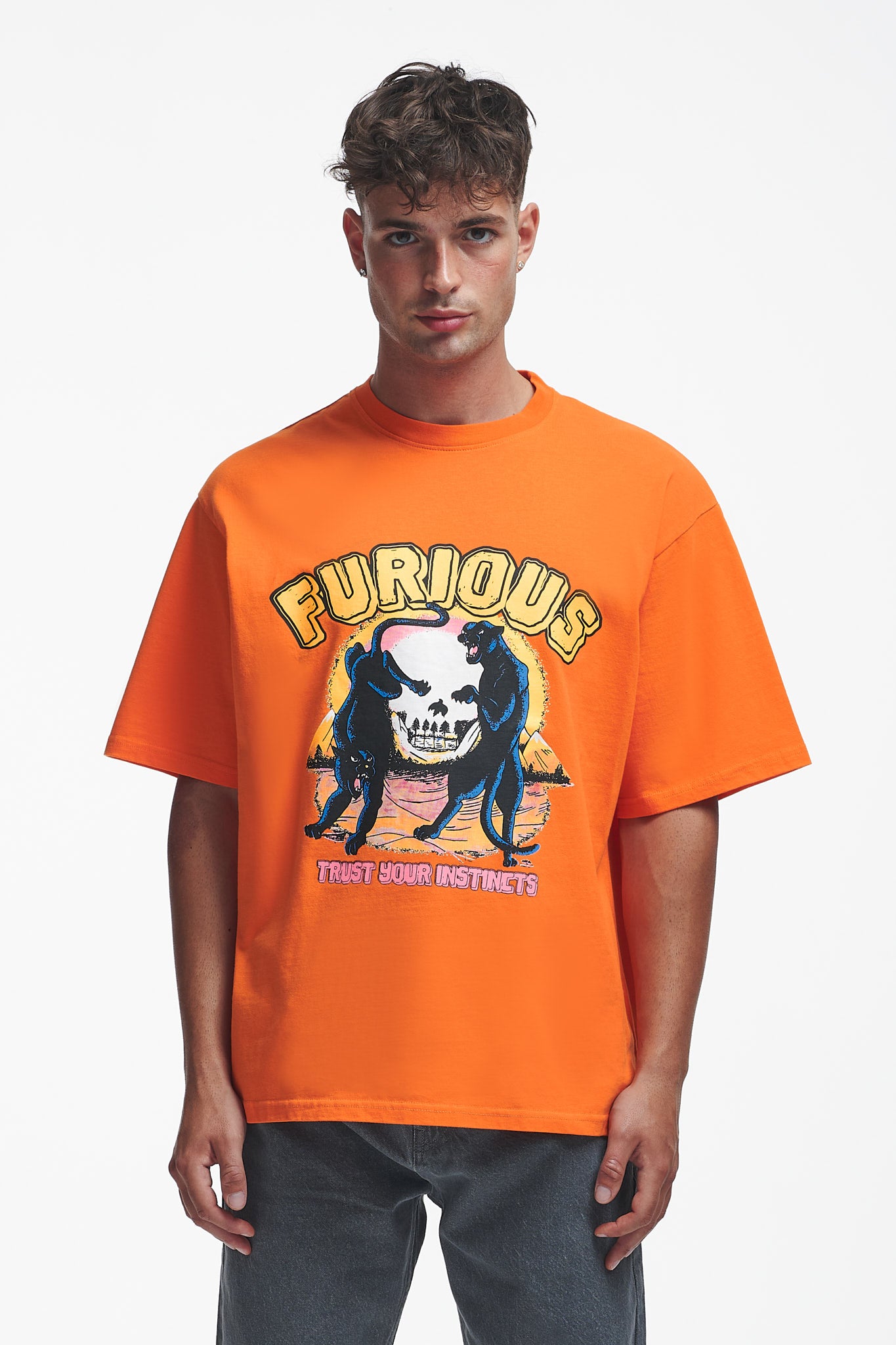Furious Oversize Tee Tangelo