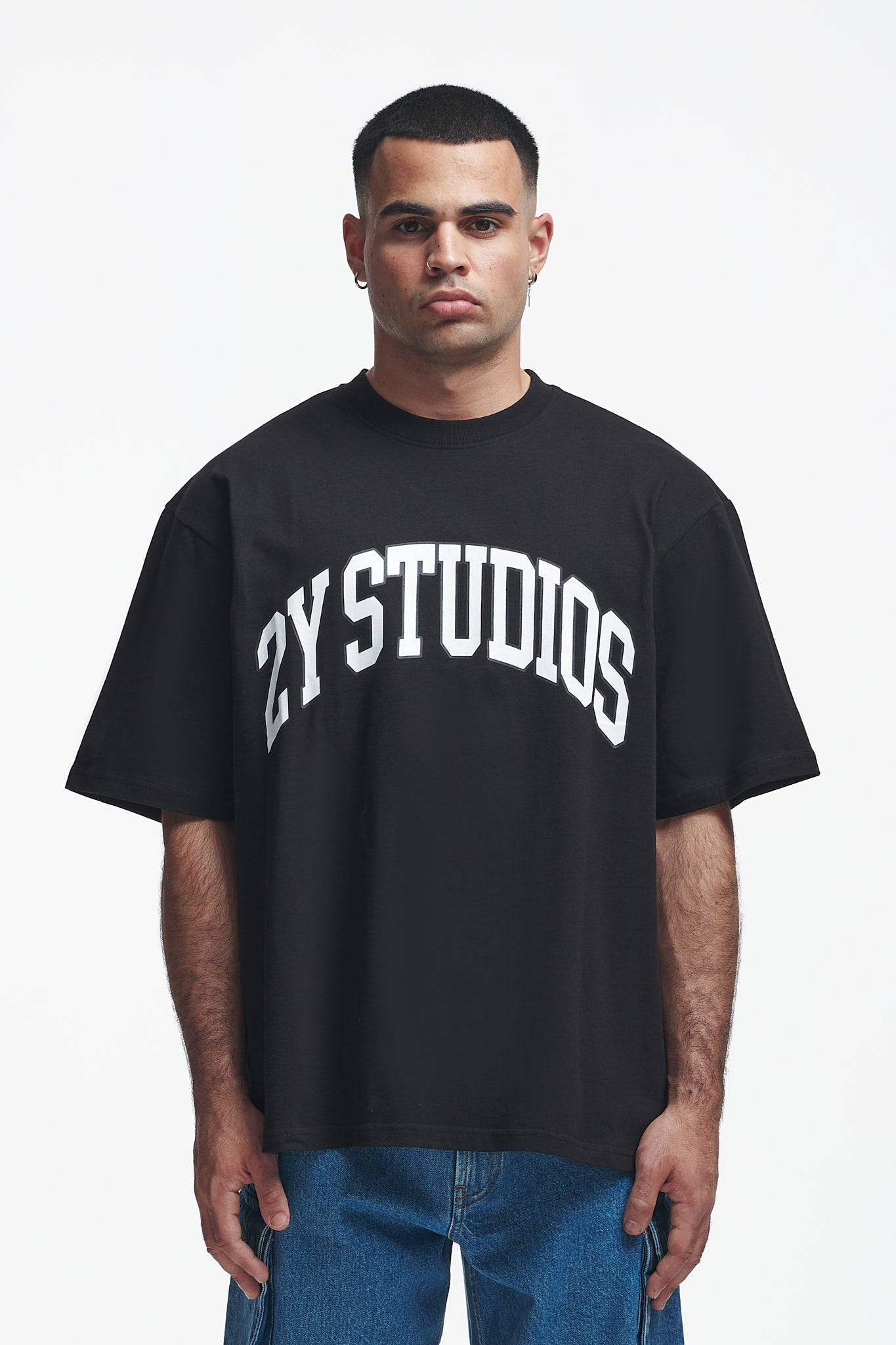 Logo Oversize Tee Black