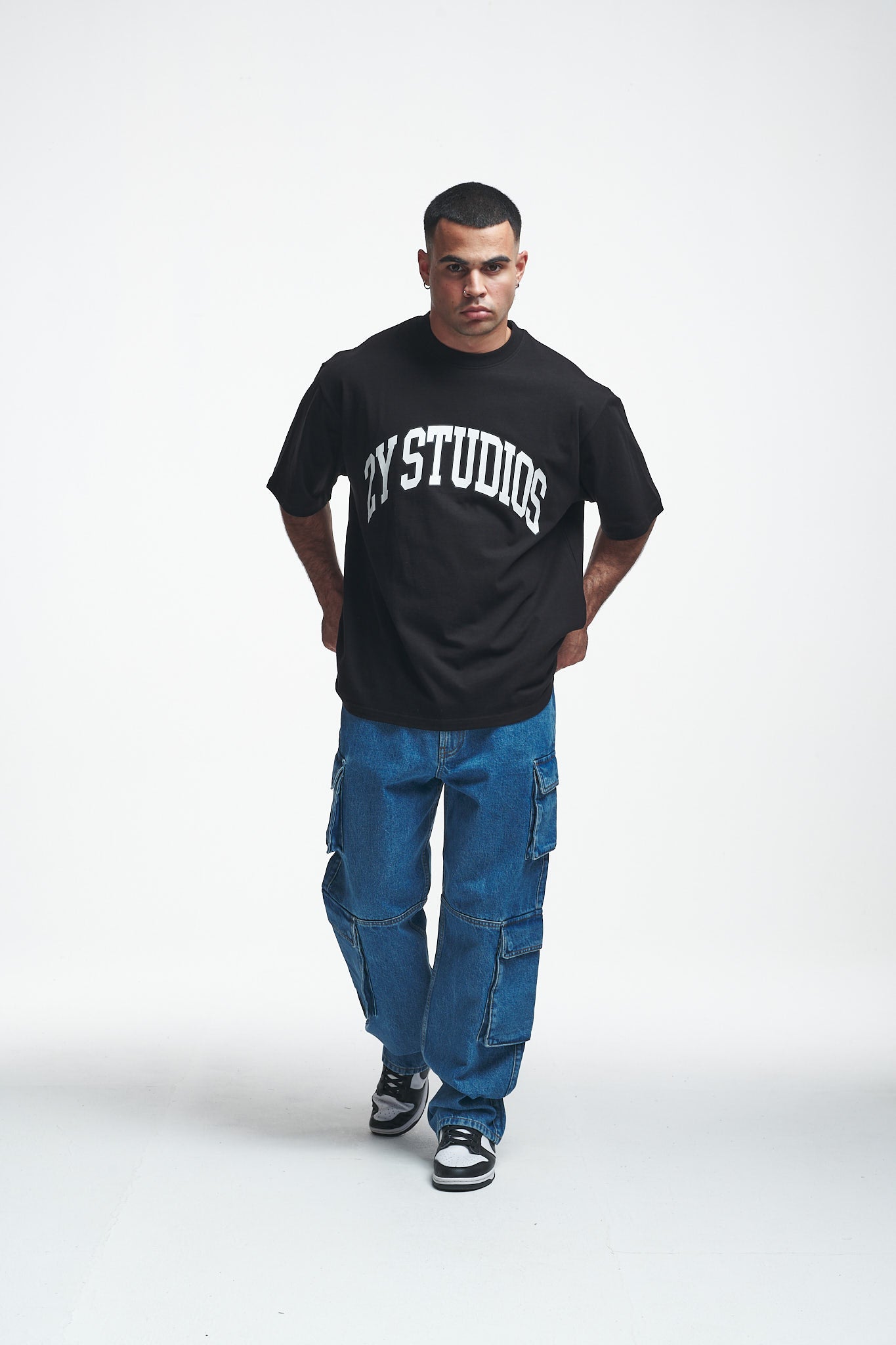 Logo Oversize Tee Black