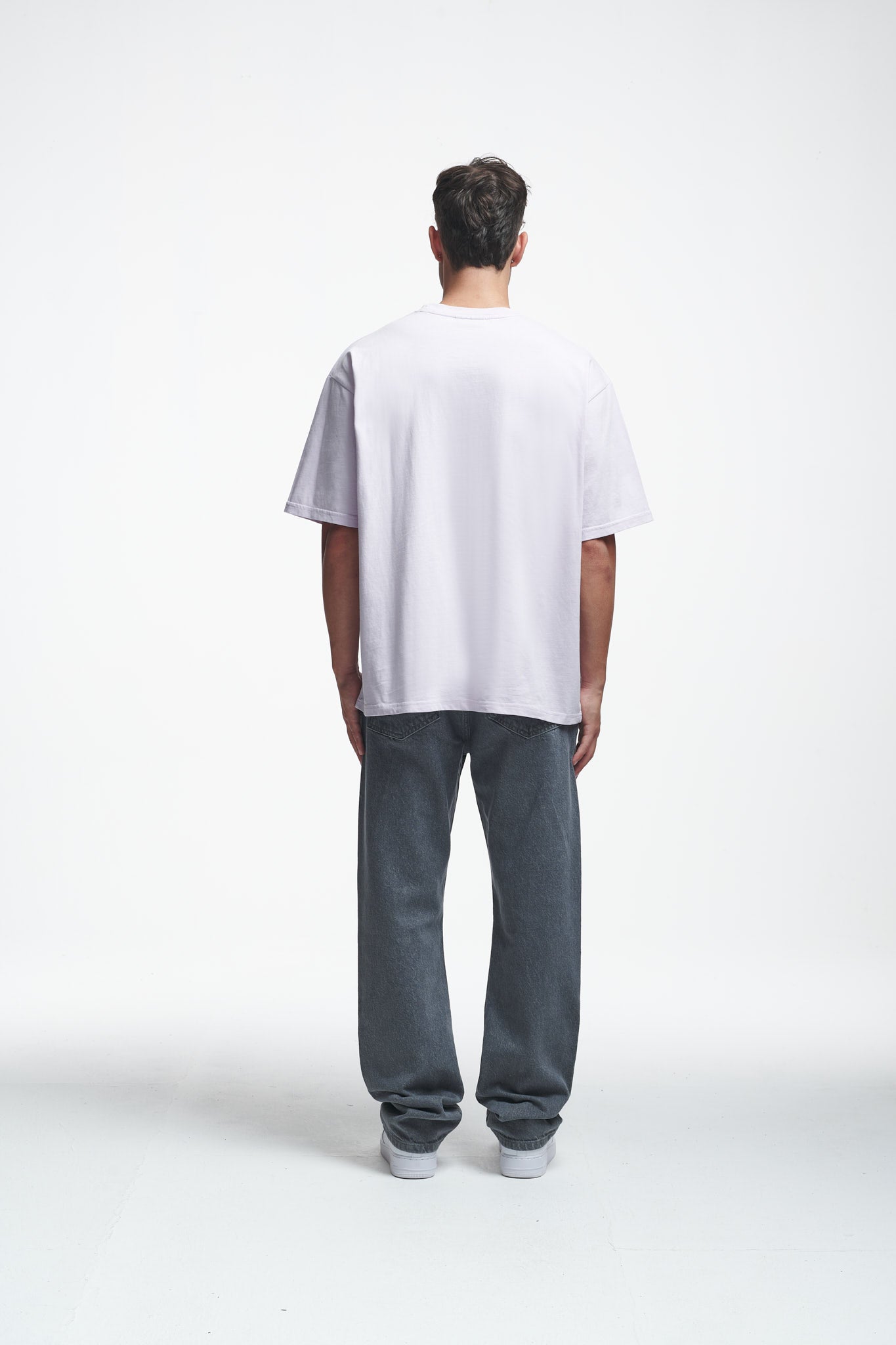 Logo Oversize Tee Grey Lilac