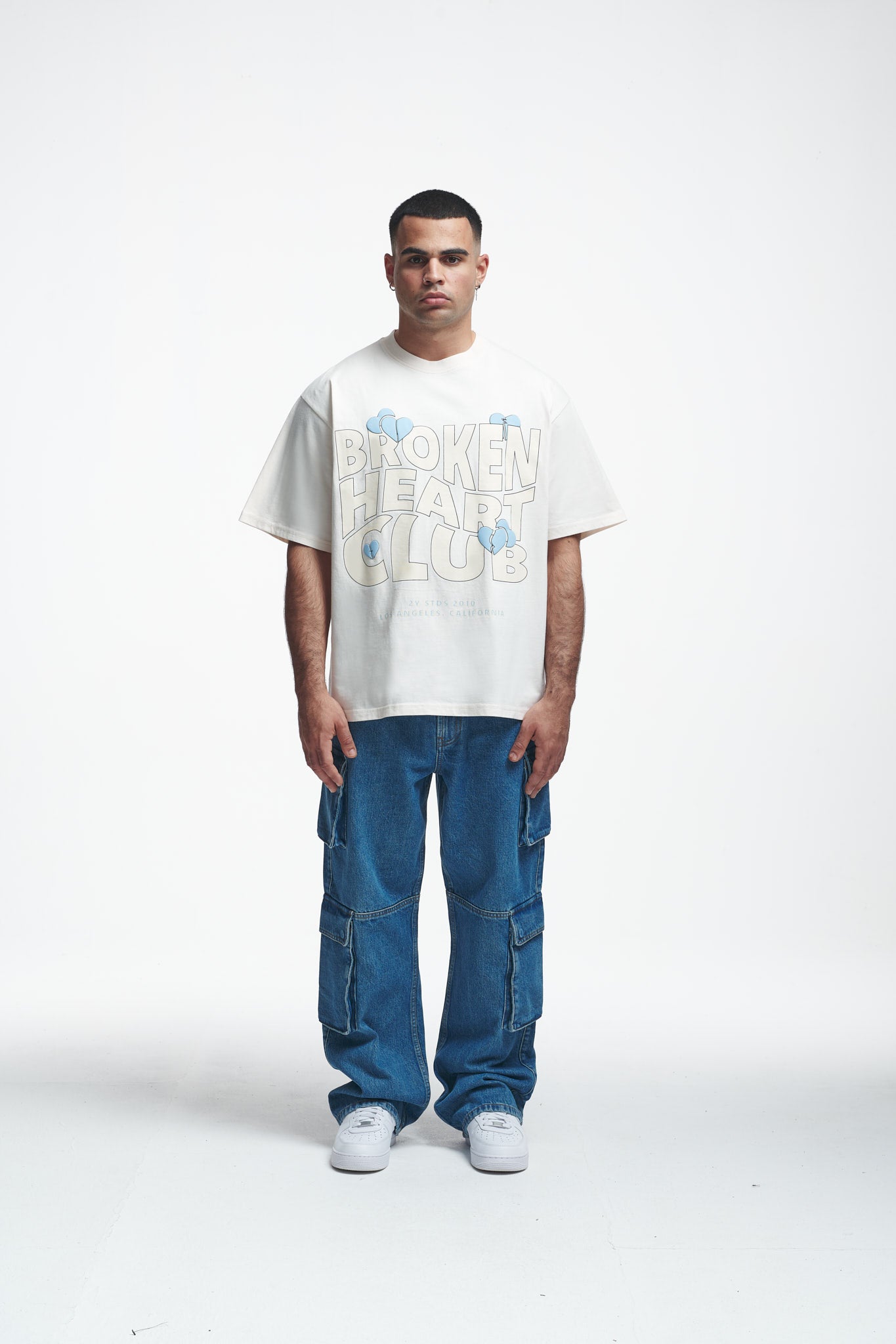 Broken Heart Club Oversize Tee Off White
