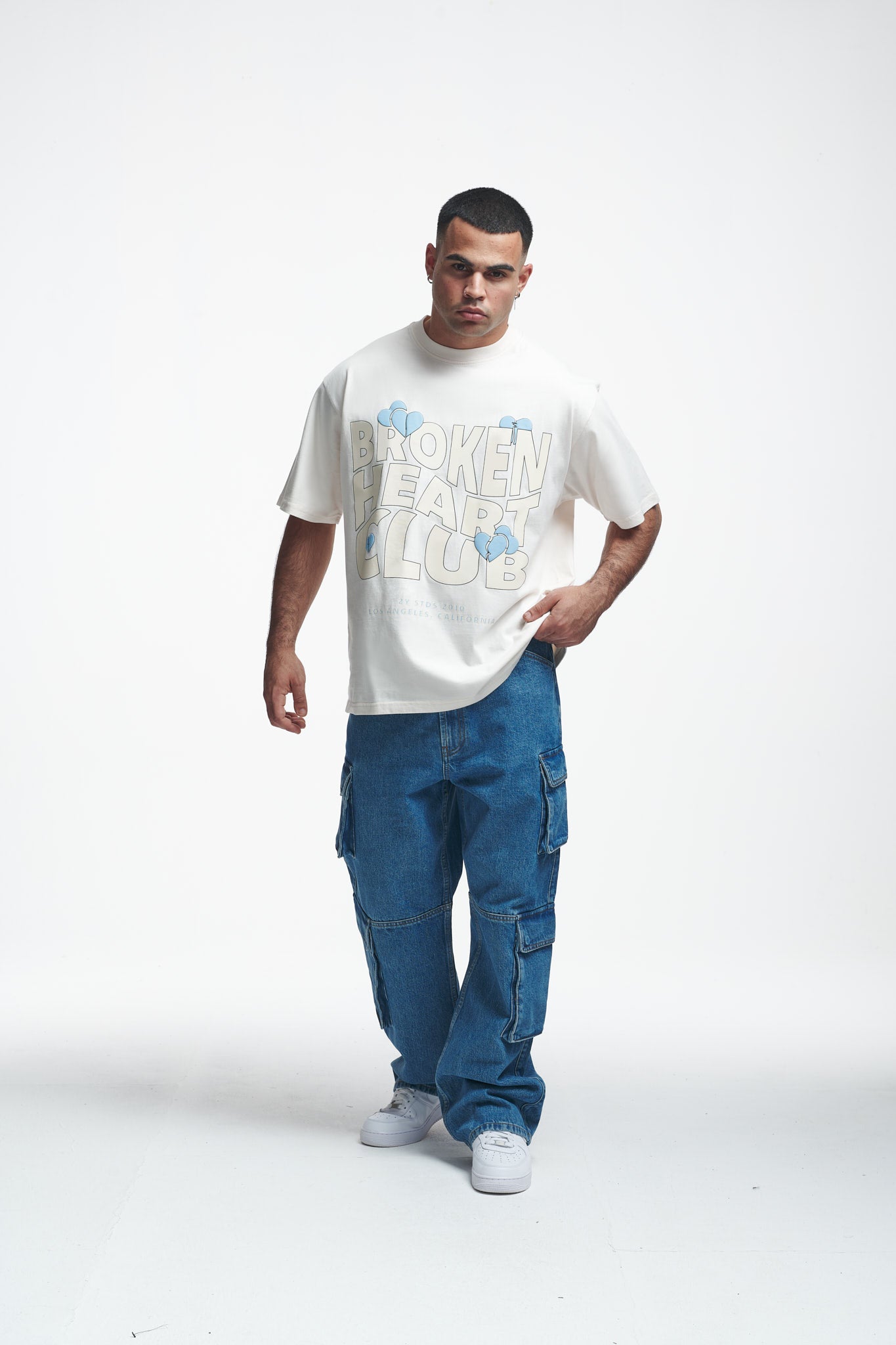 Broken Heart Club Oversize Tee Off White