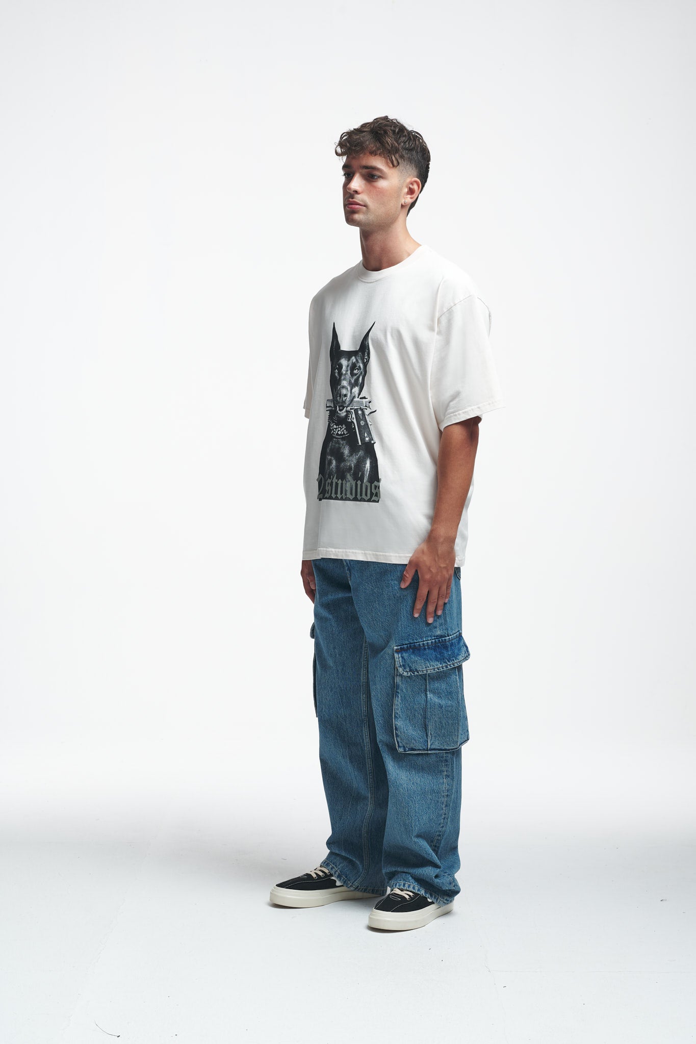 Doberman Oversize Tee Off White