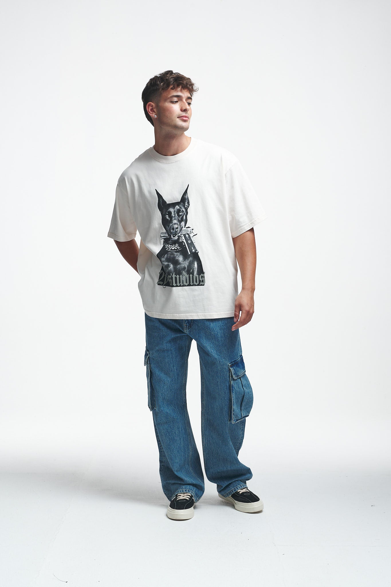 Doberman Oversize Tee Off White
