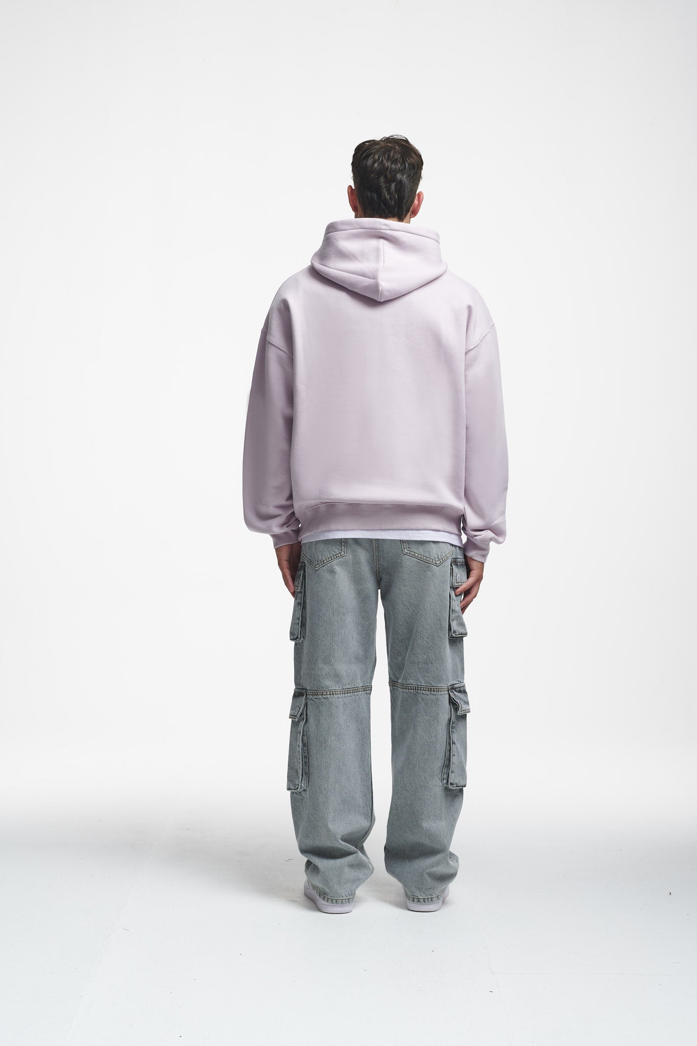 Summer Vibes Oversize Hoodie Grey Lilac