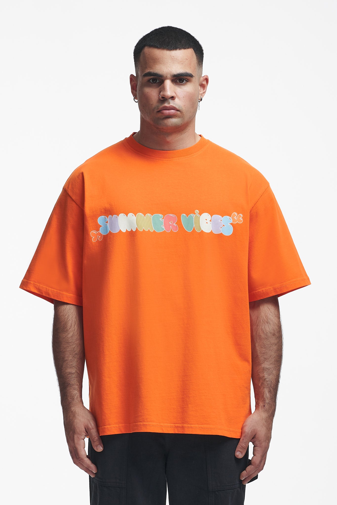 Summer Vibes Oversize Tee Tangelo