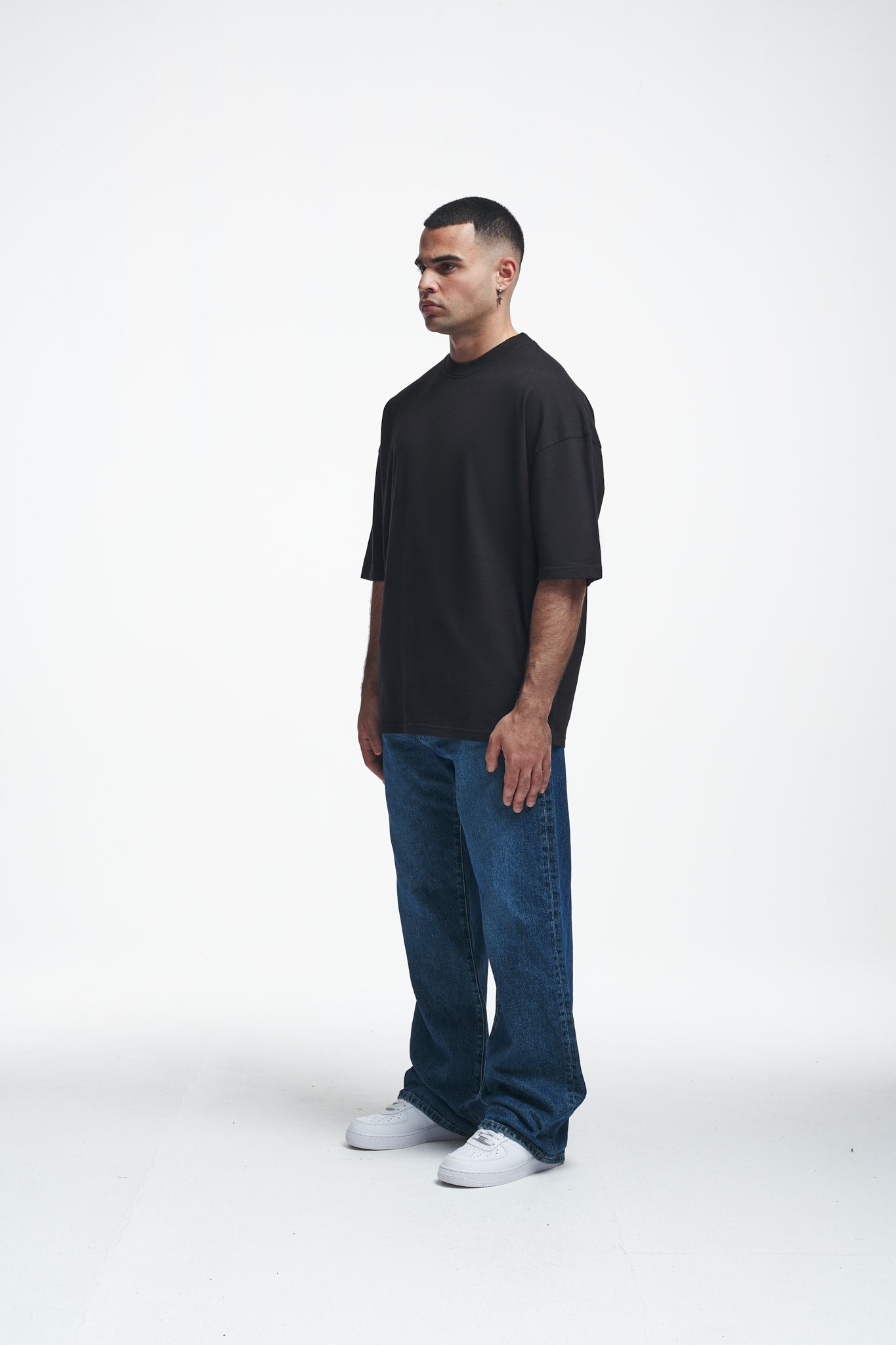 Basic Oversize Boxy Tee Black
