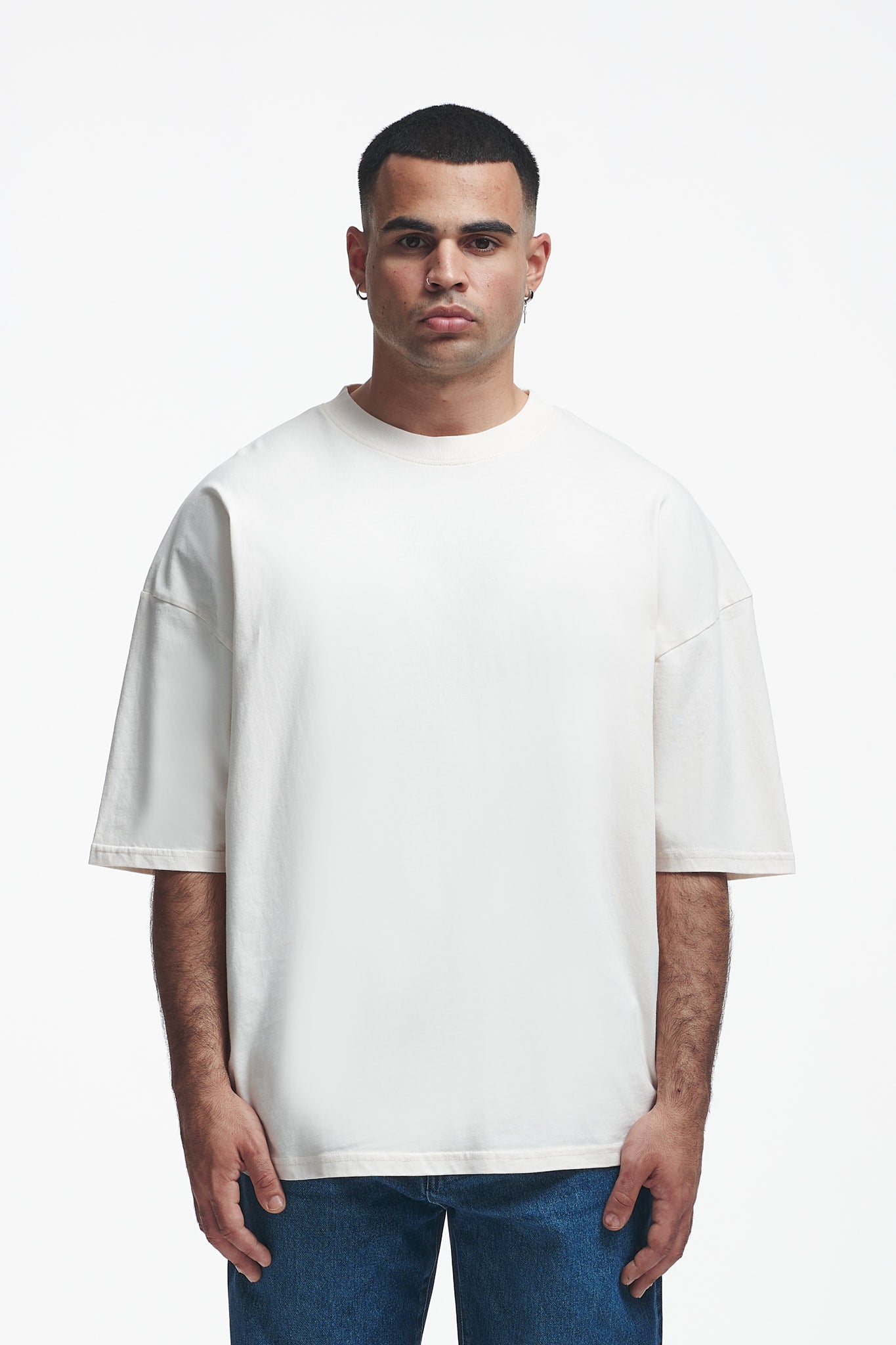 Basic Oversize Boxy Tee Off White