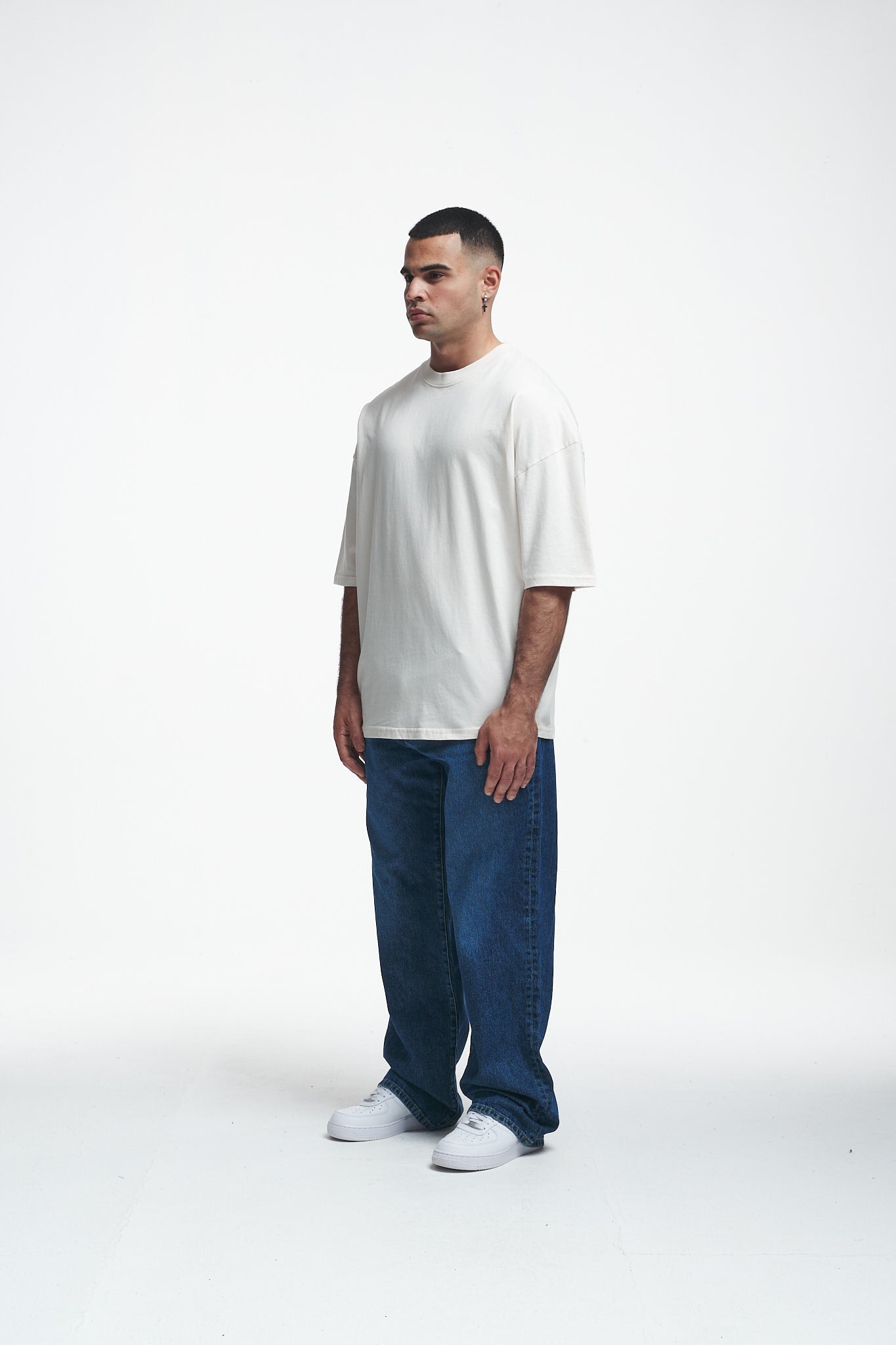 Basic Oversize Boxy Tee Off White