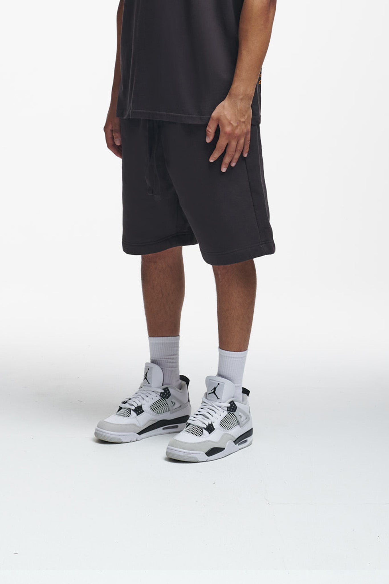 Basic Sweat Shorts Washed Black