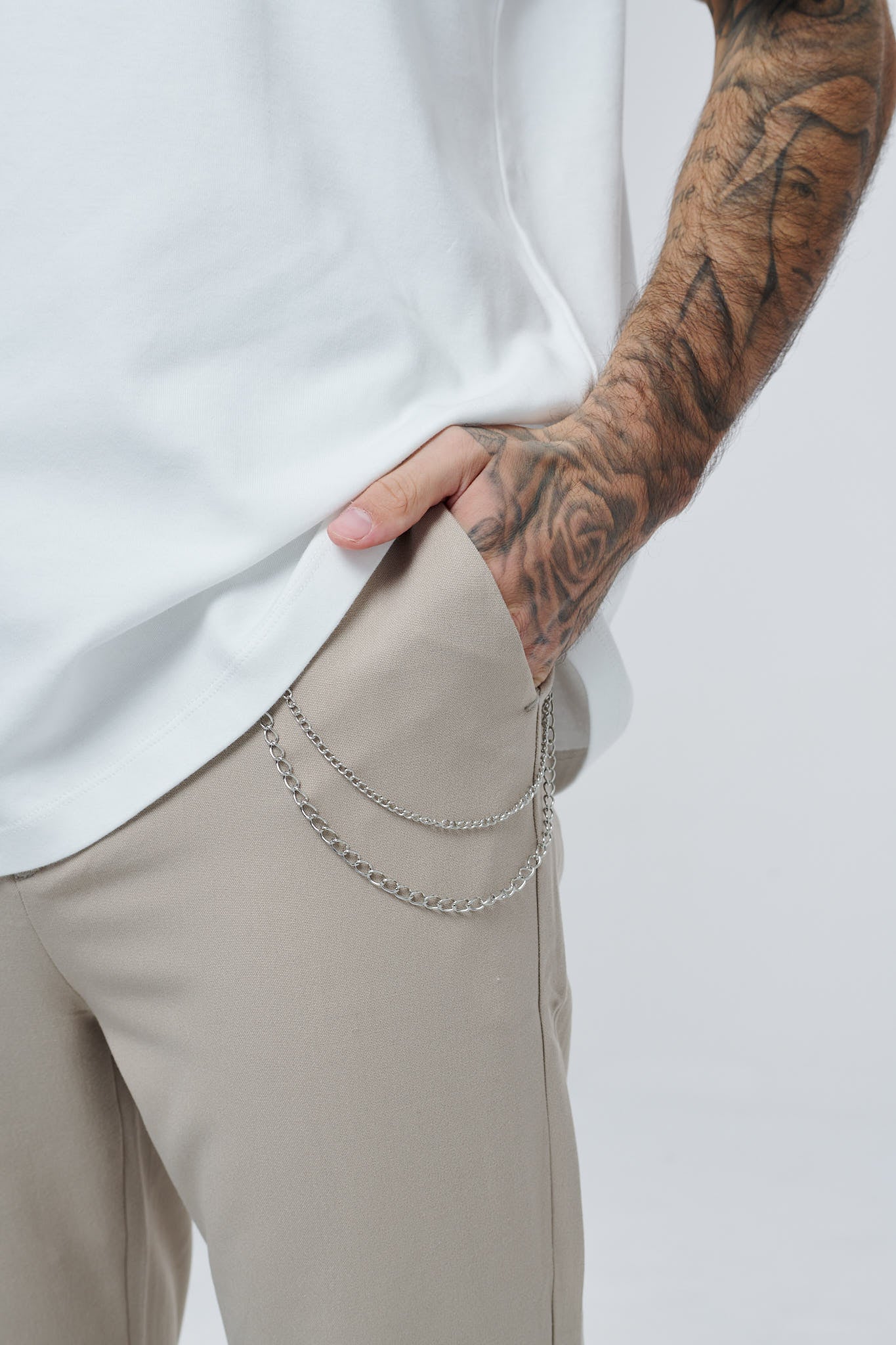 Cropped Pants P1044 Beige